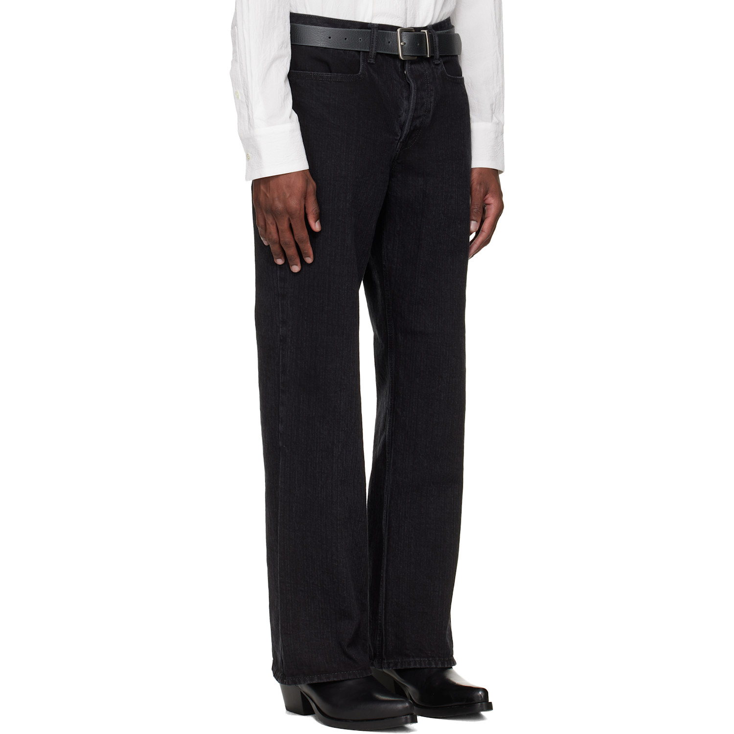  Sire Black Bootcut Washed Jeans 