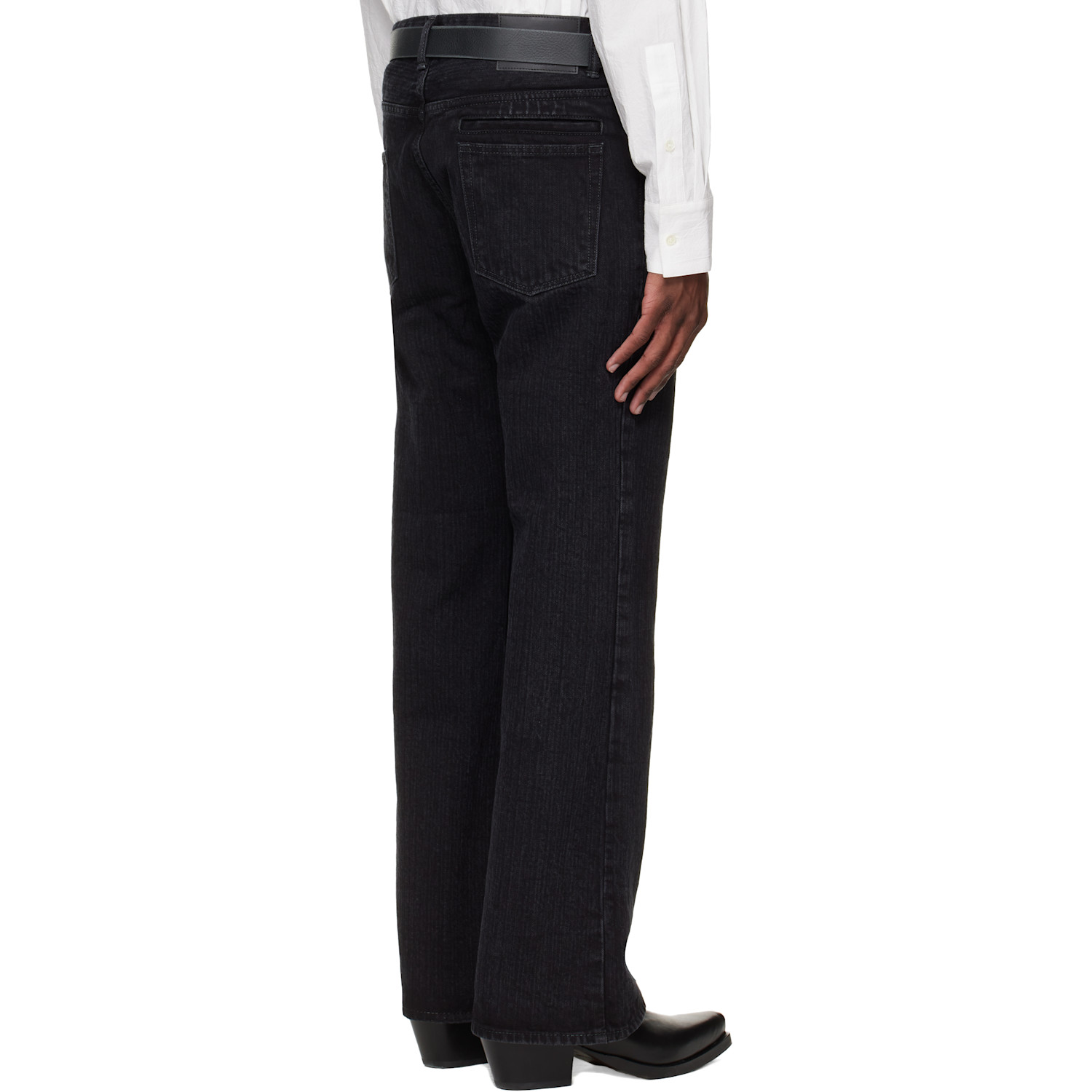  Sire Black Bootcut Washed Jeans 