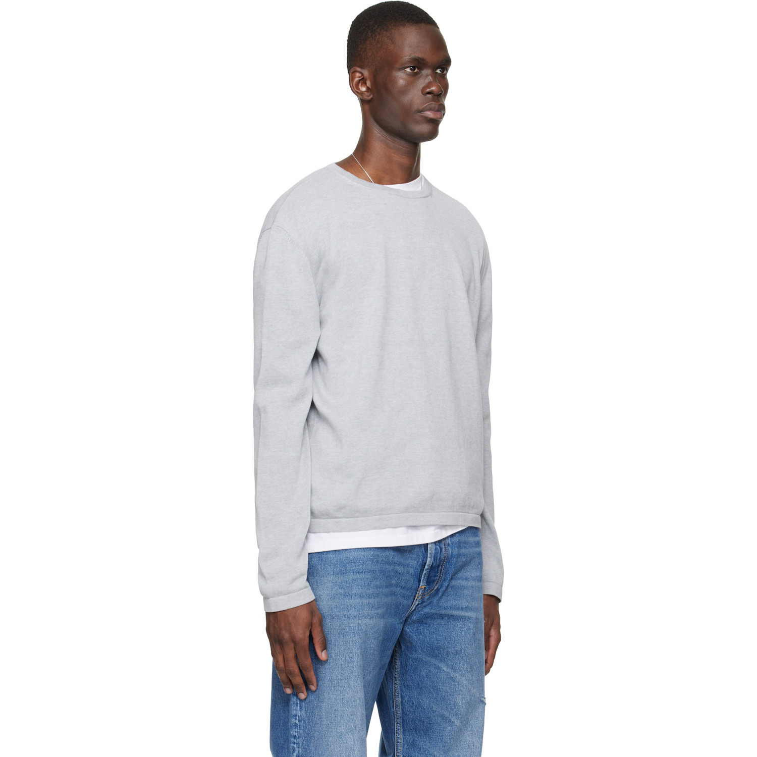  Sire Gray Long Sleeve Crewneck T-shirt 