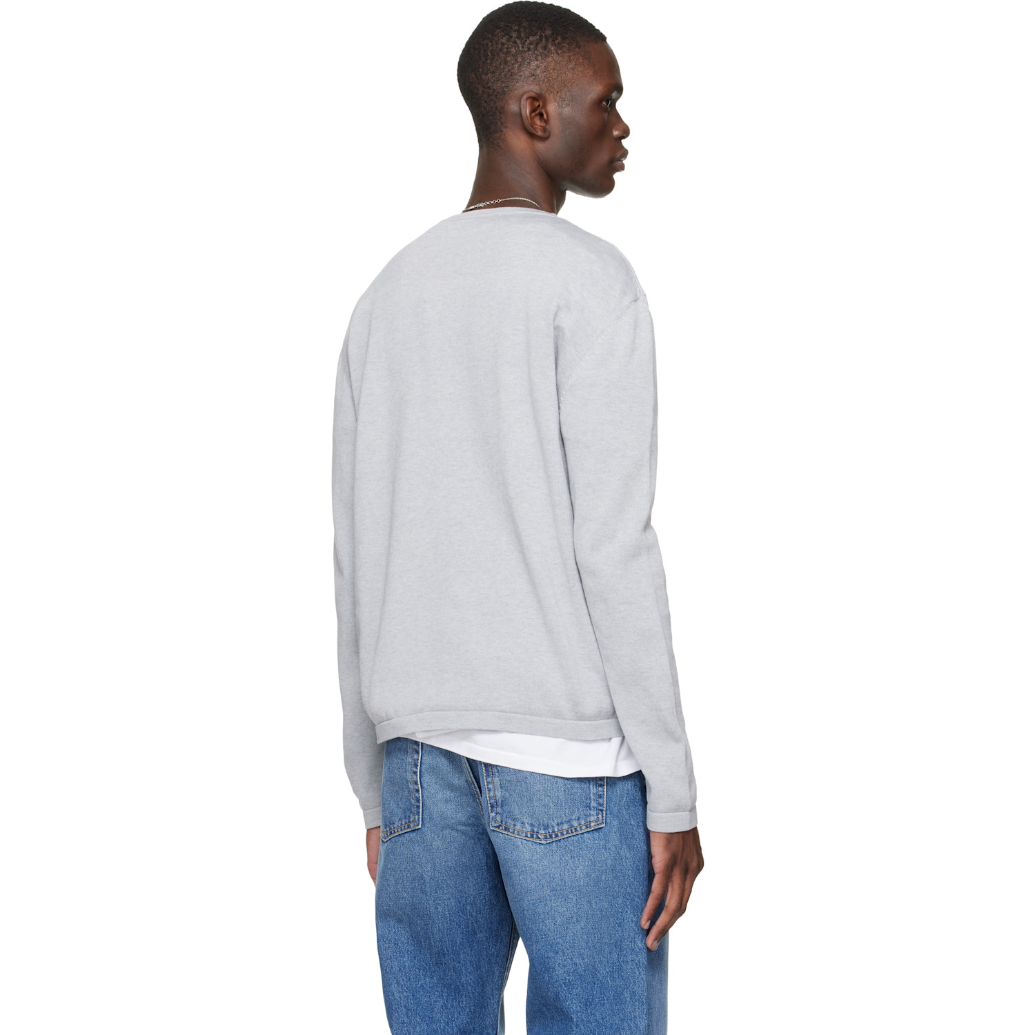  Sire Gray Long Sleeve Crewneck T-shirt 