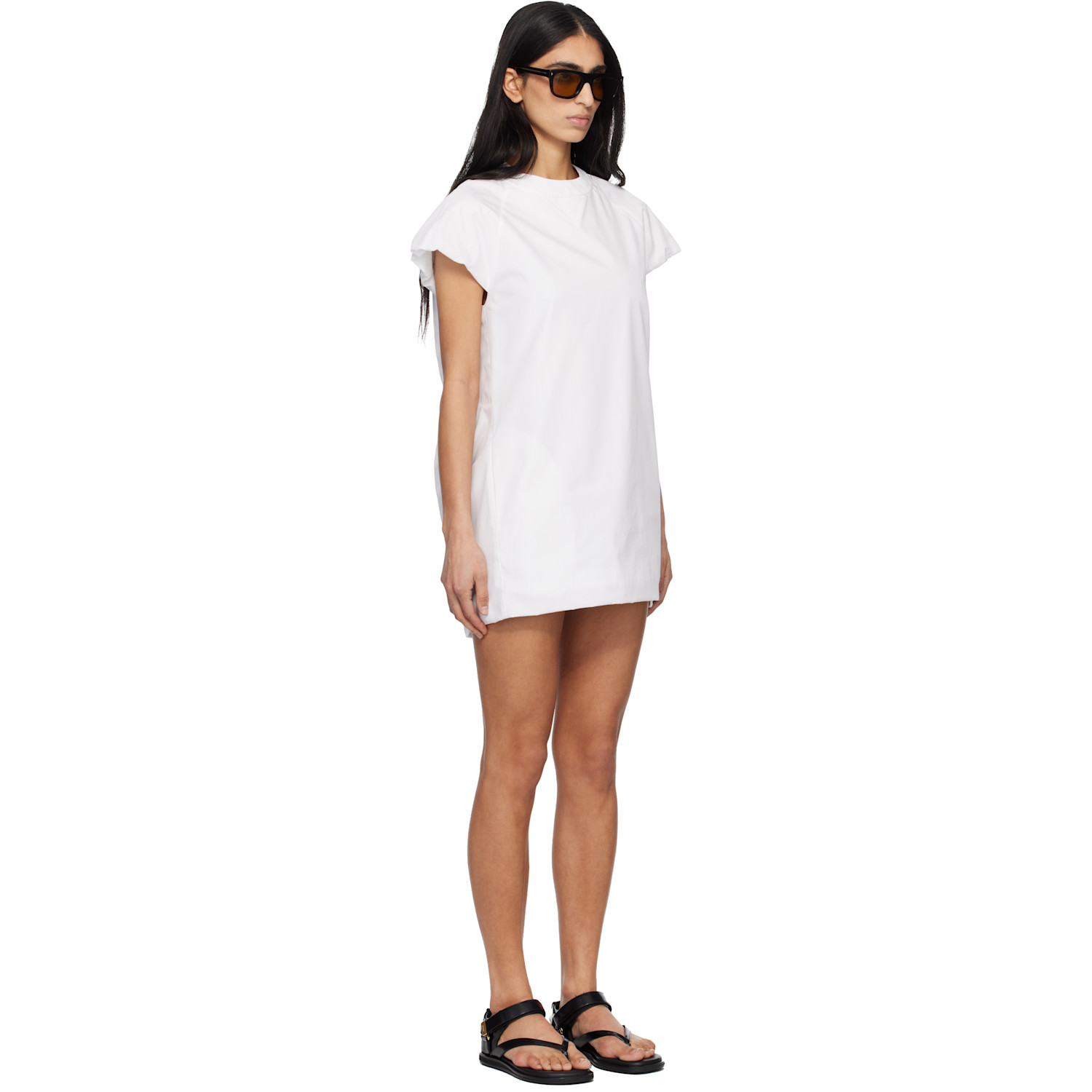  Sacai Off-white Poplin Minidress 