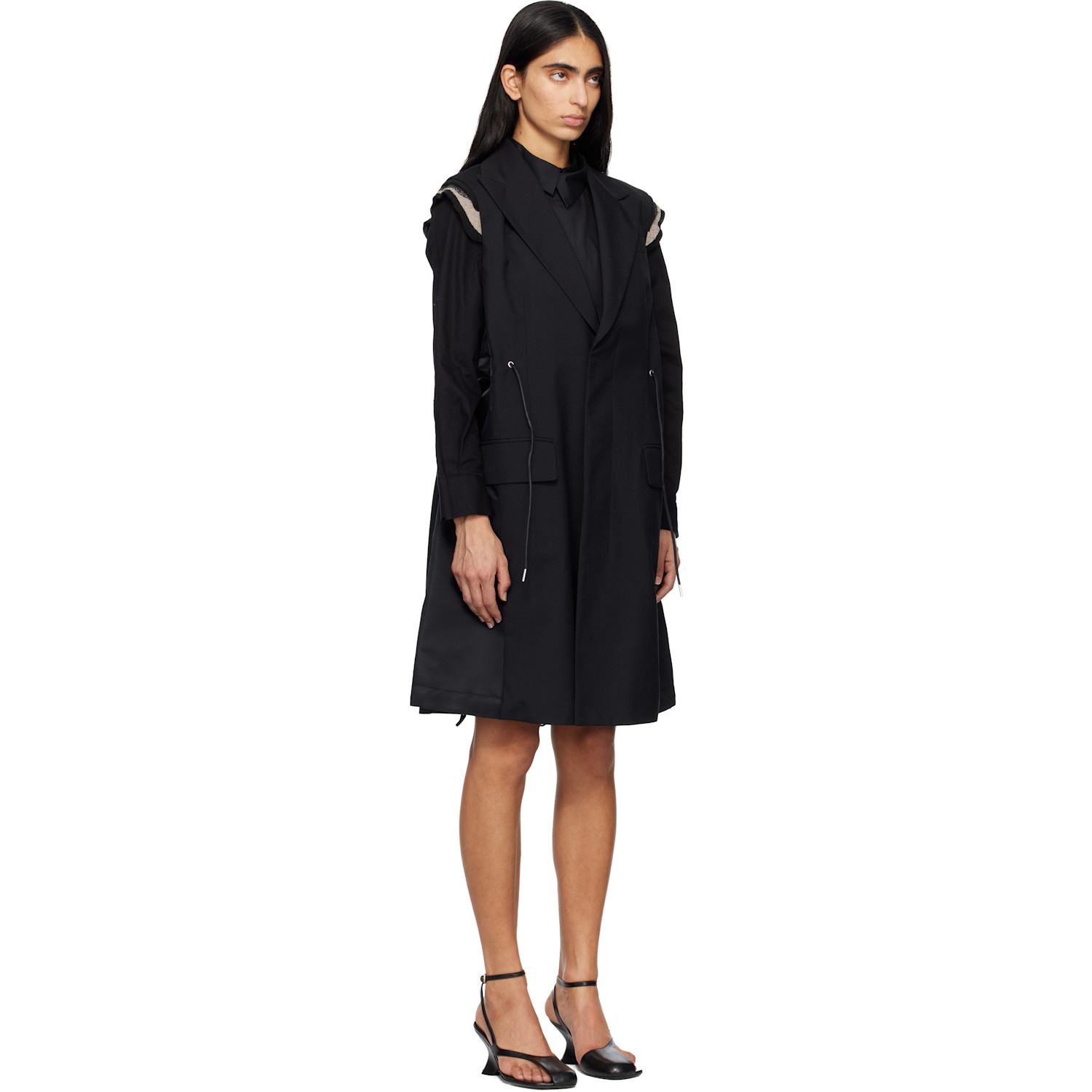 Sacai Black Suiting Vest 