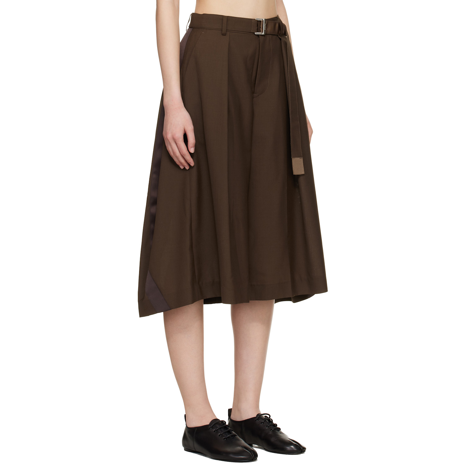  Sacai Brown Suiting Shorts 