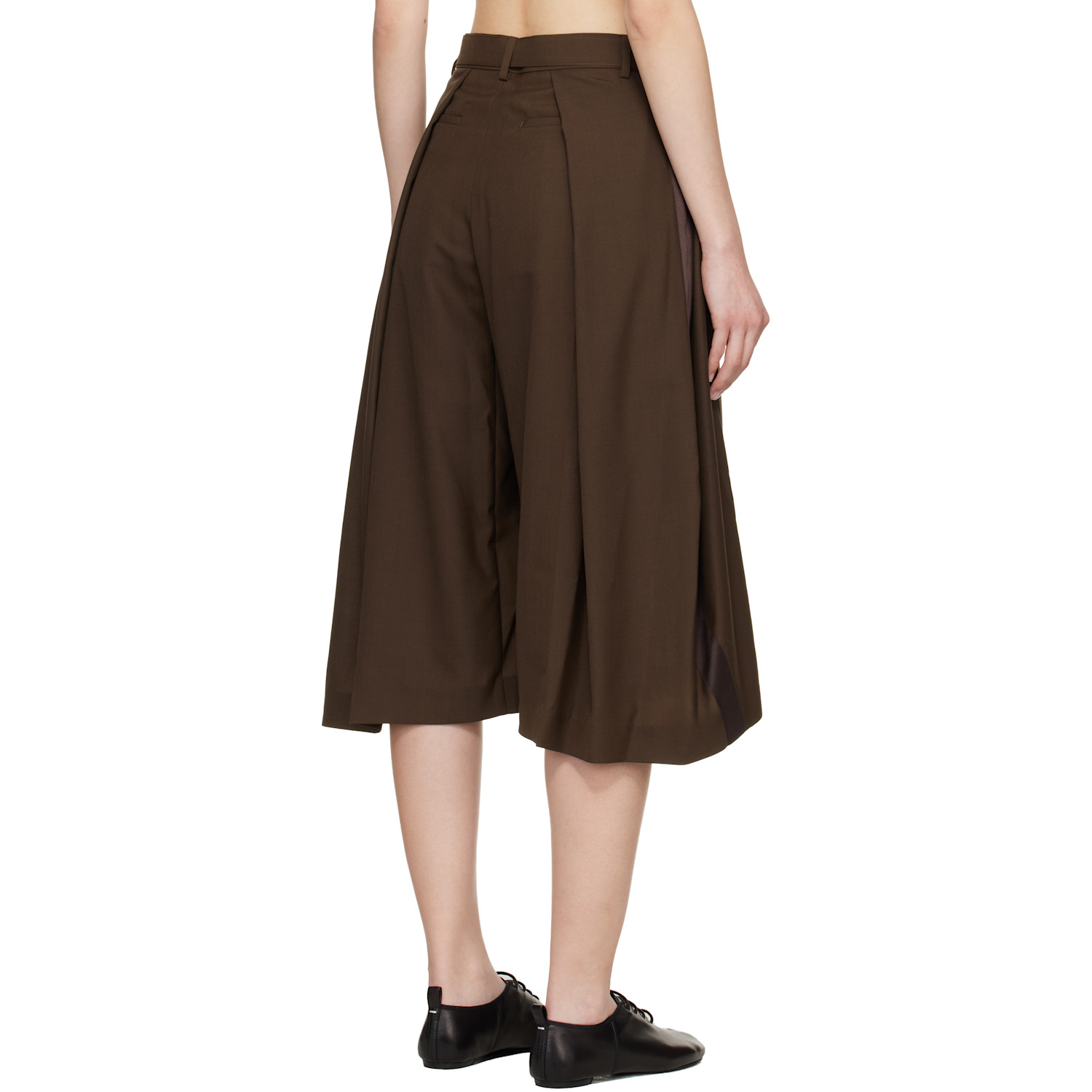  Sacai Brown Suiting Shorts 