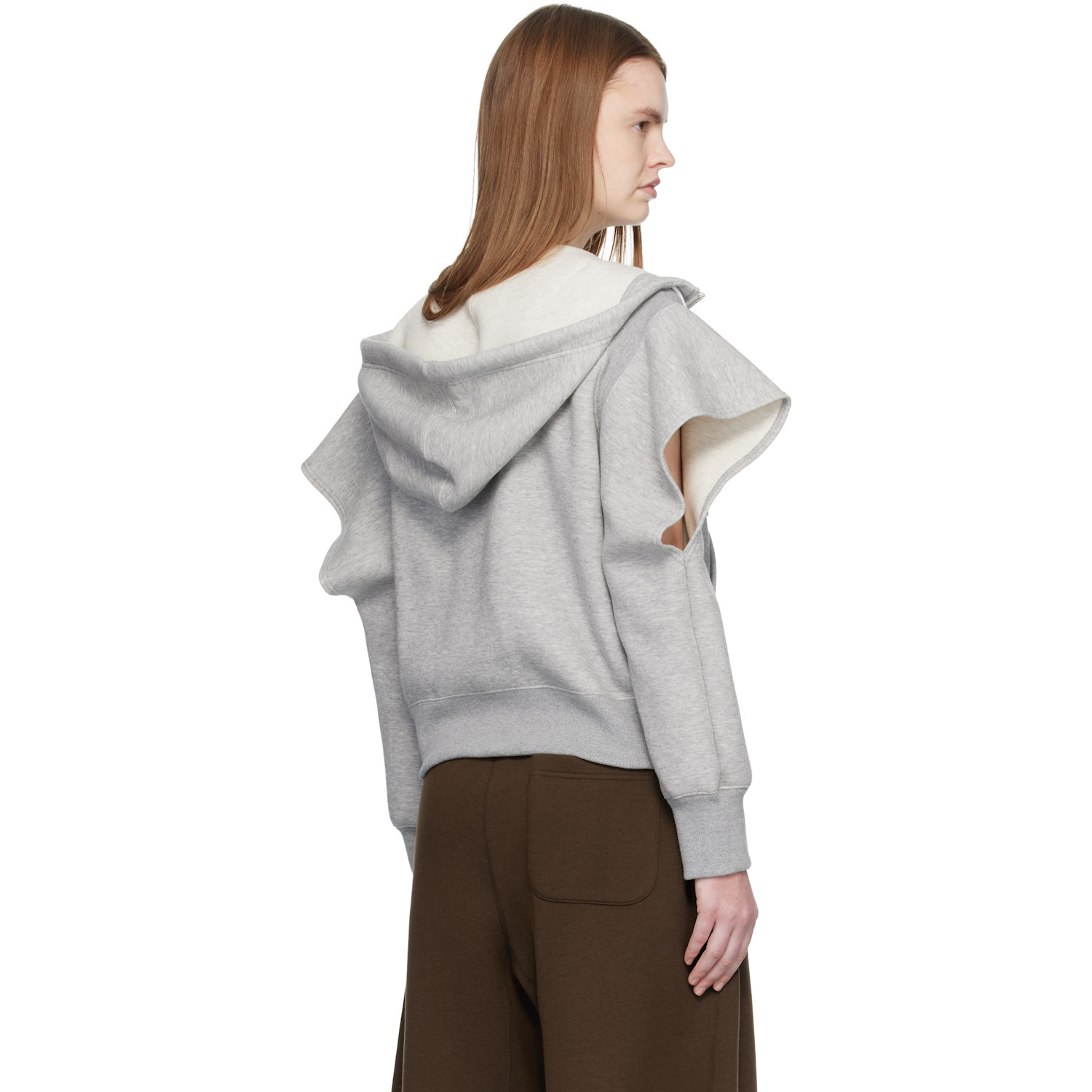  Sacai Gray Sponge Sweat Hoodie 