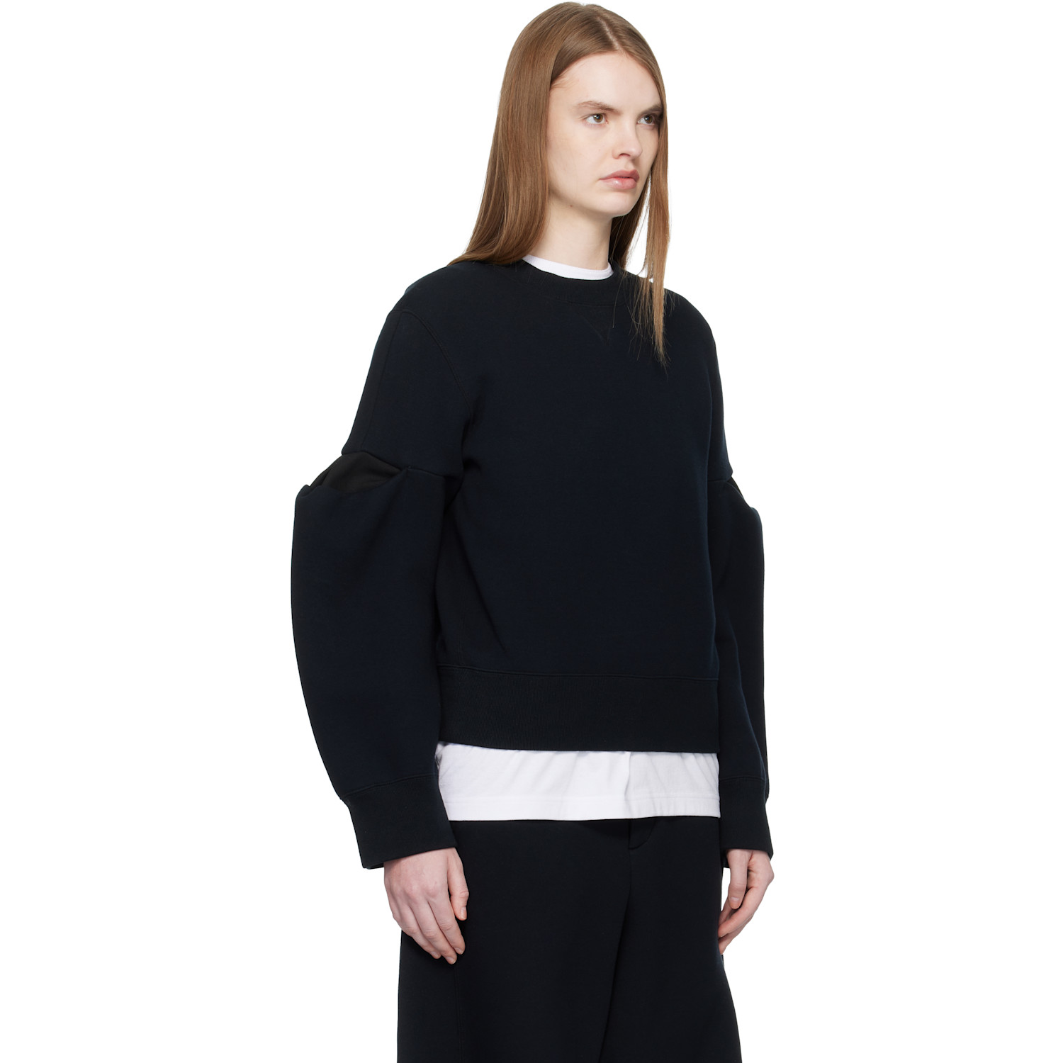  Sacai Black Sponge Sweat Pullover Sweatshirt 