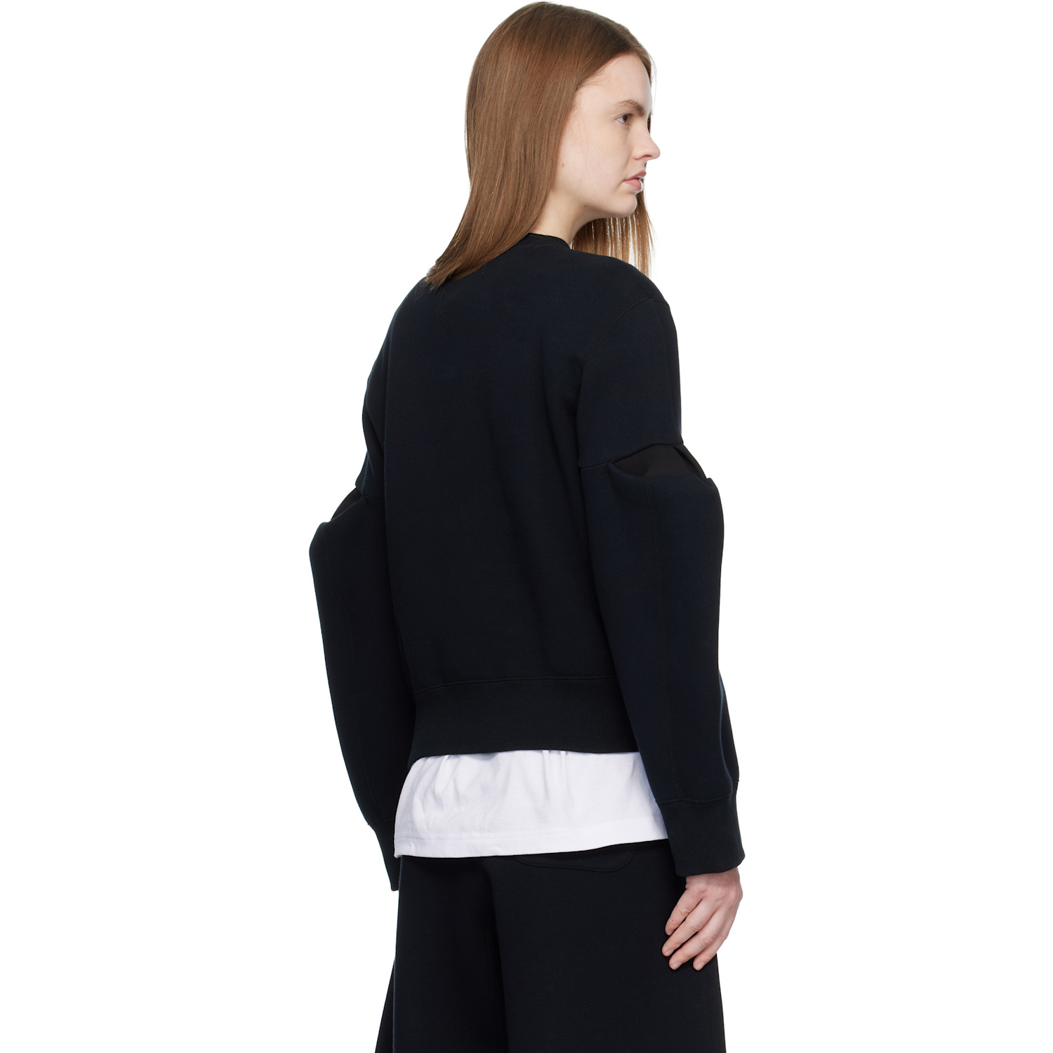  Sacai Black Sponge Sweat Pullover Sweatshirt 