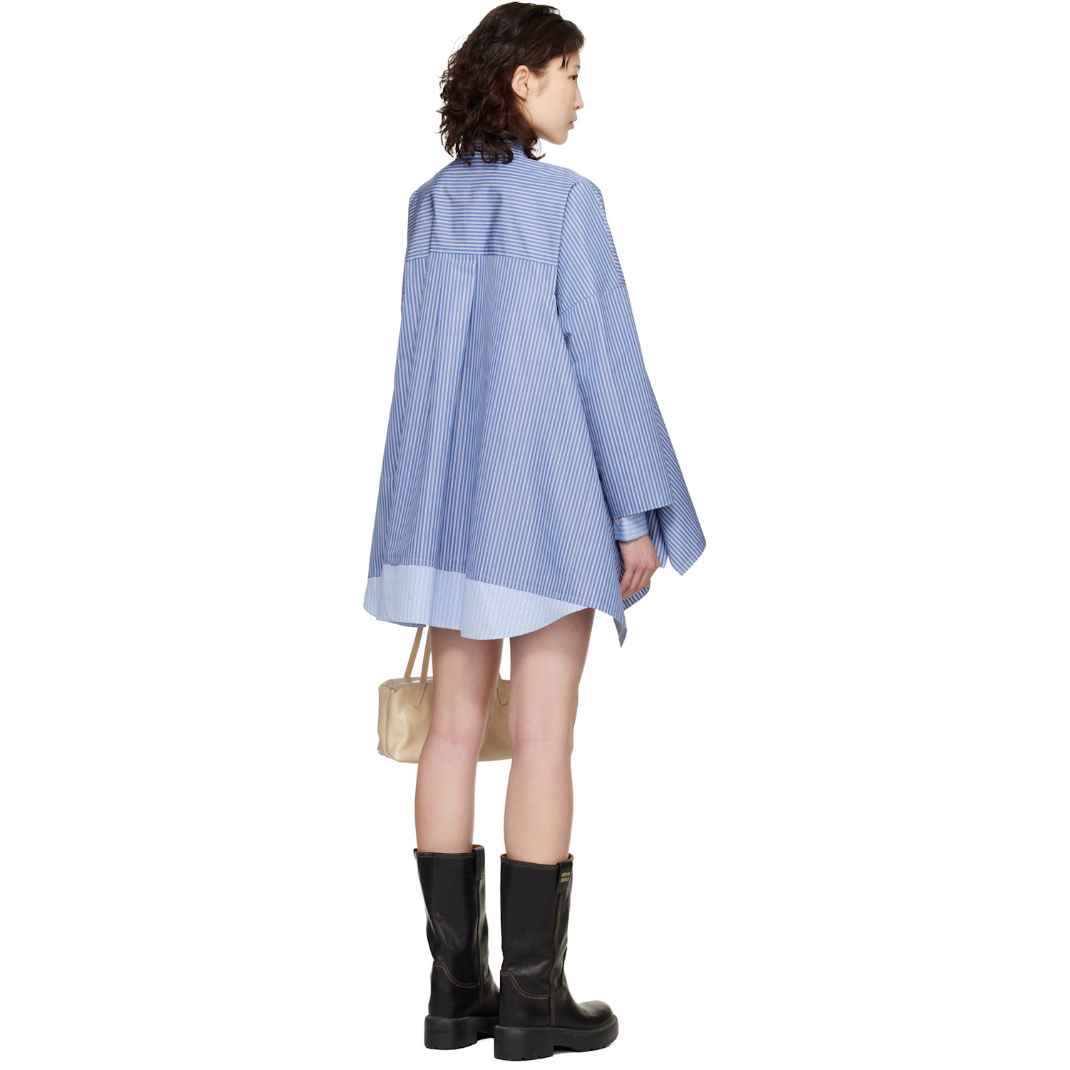  Sacai Blue Poplin Shirt Minidress 