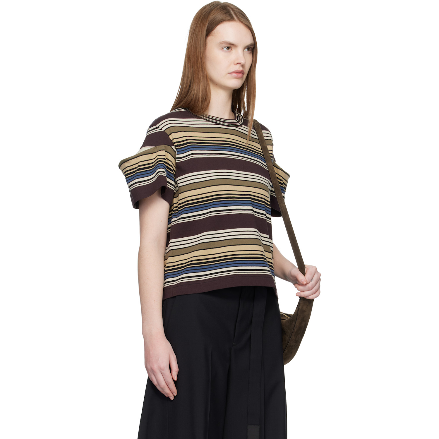  Sacai Multicolor Horizontal Stripe T-shirt 