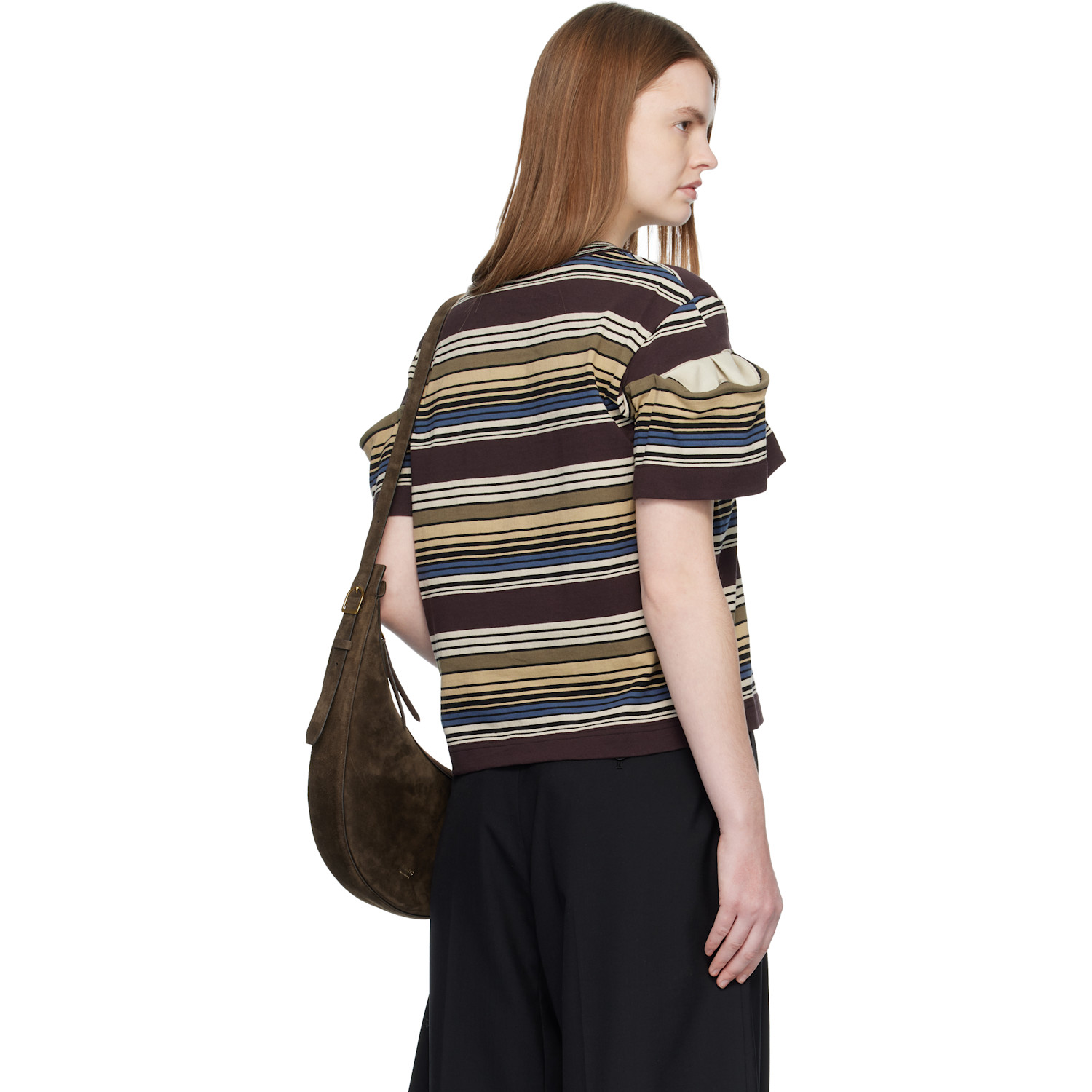  Sacai Multicolor Horizontal Stripe T-shirt 