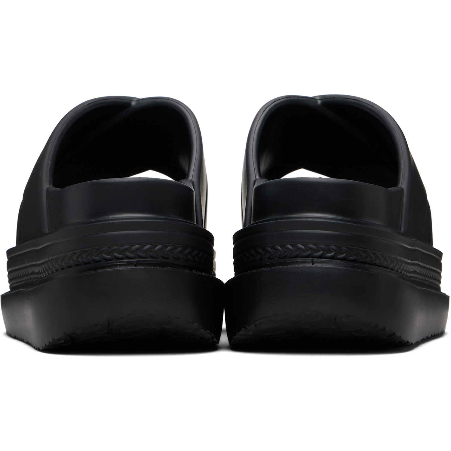  Sacai Black Foam Multiple Sole Sandals 