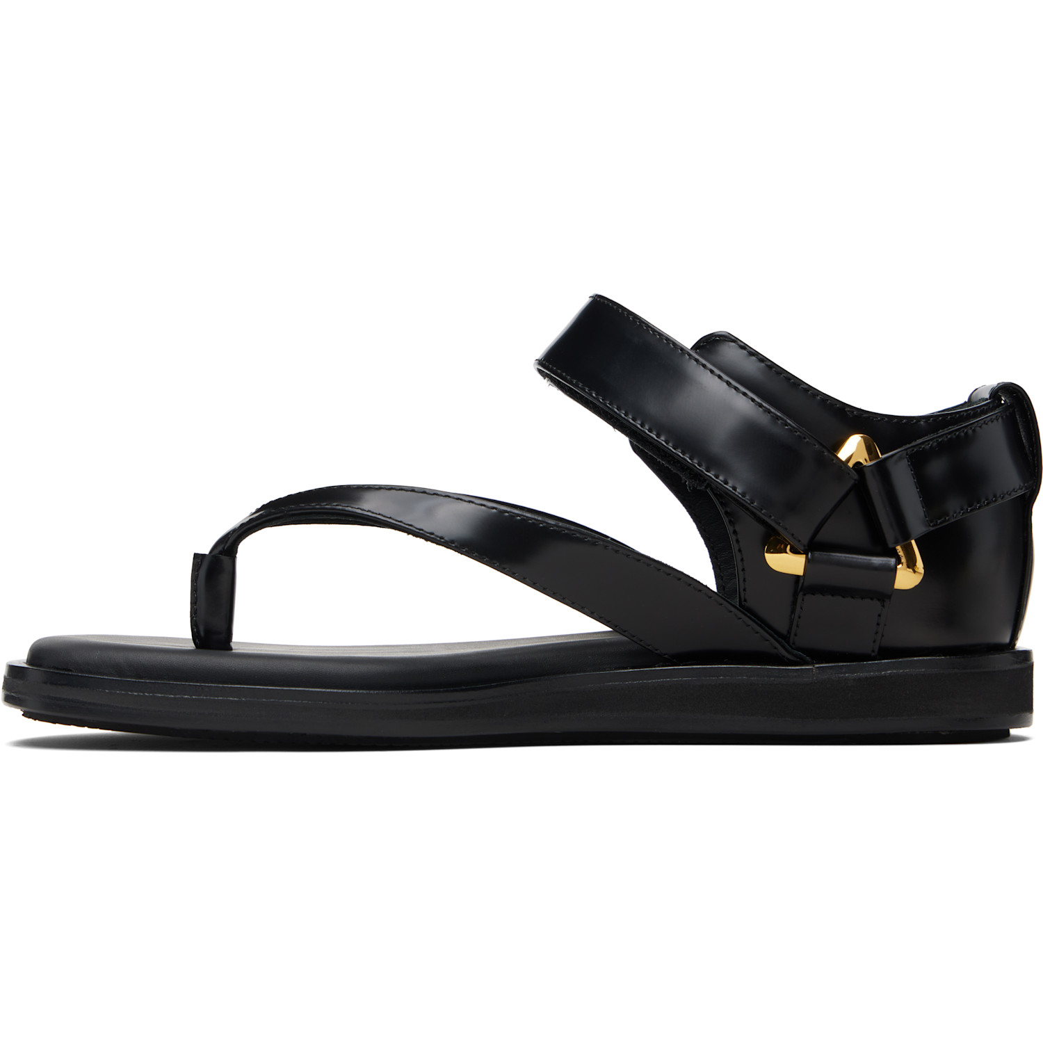  Sacai Black Belted Flip Flop Sandals 