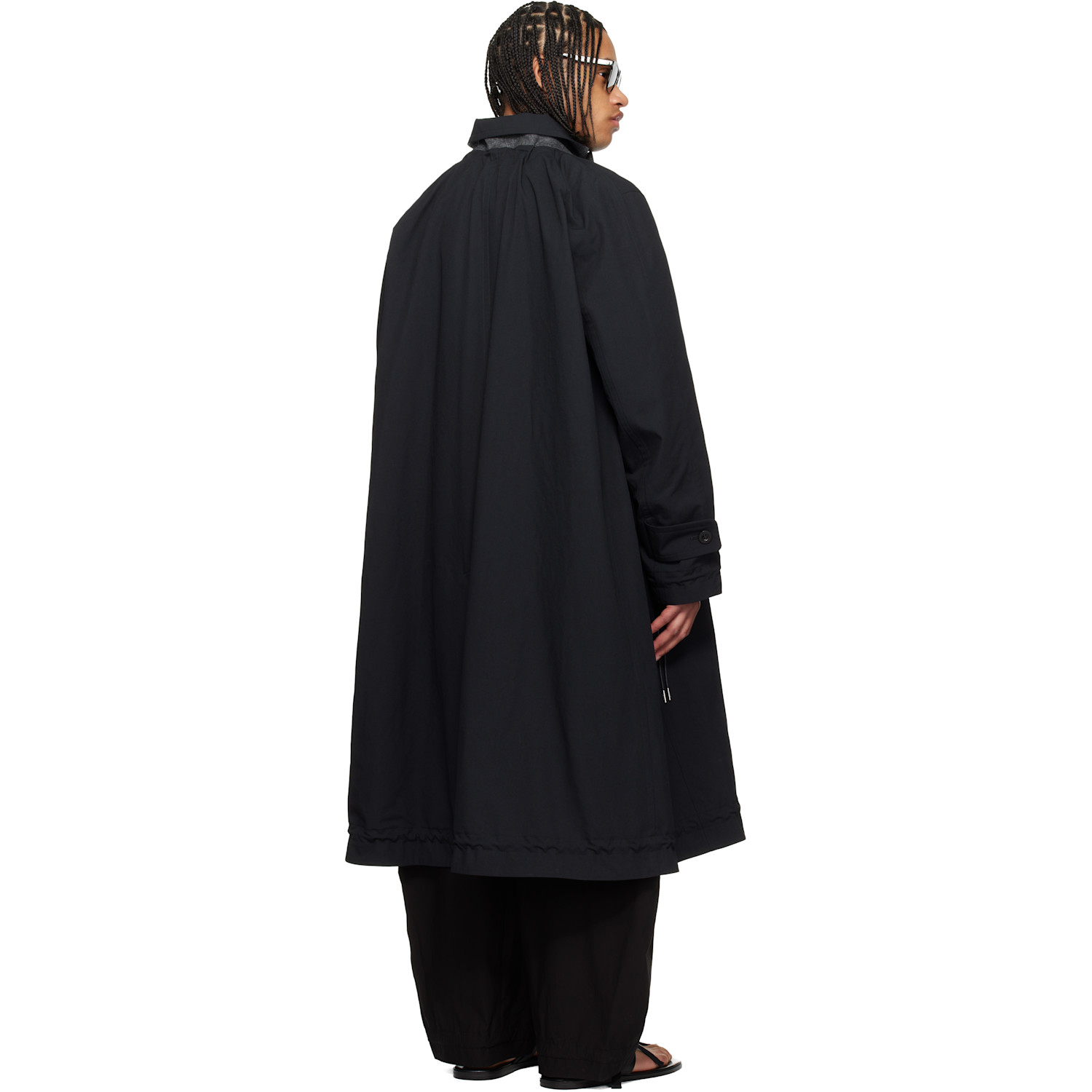  Sacai Black Weathercloth Coat 