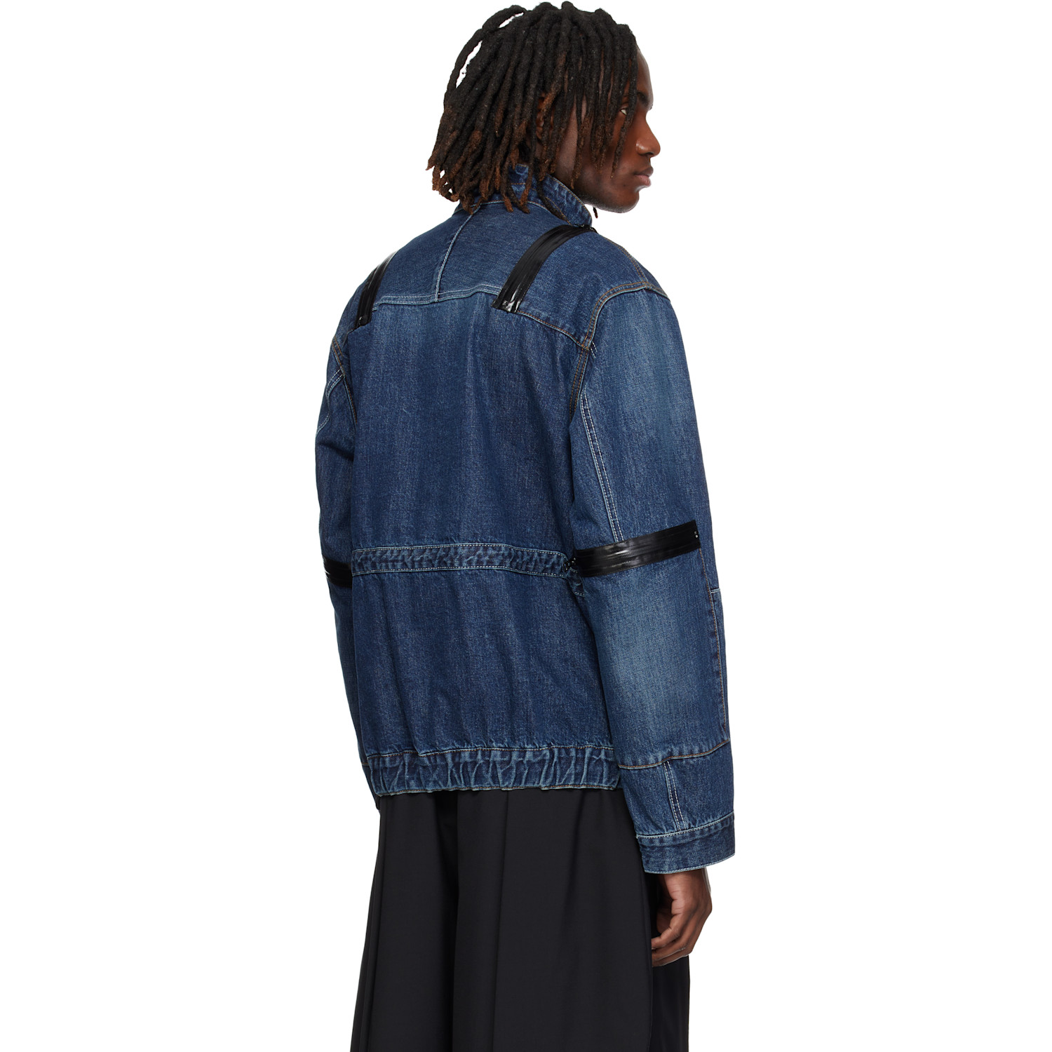  Sacai Blue Blouson Denim Jacket 
