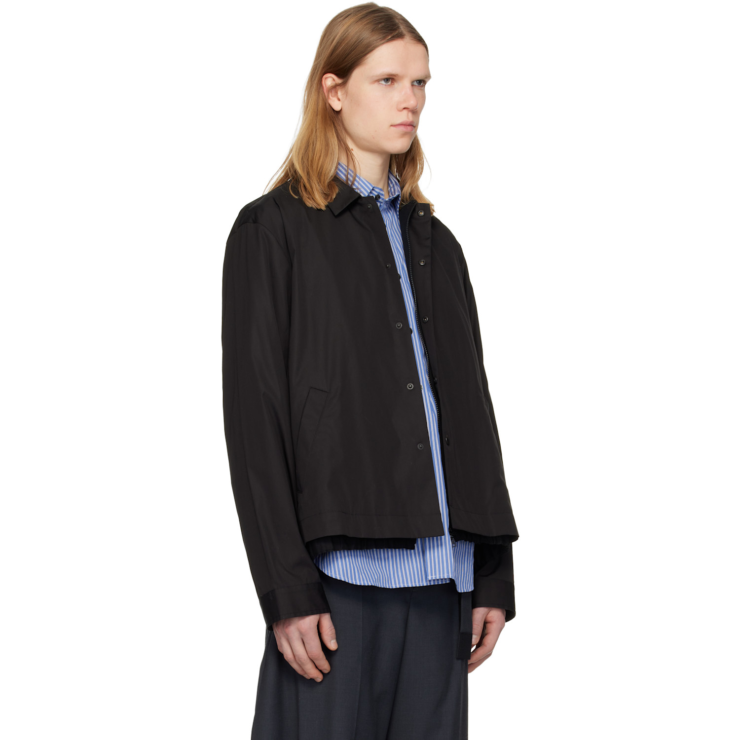  Sacai Black Poplin Jacket 
