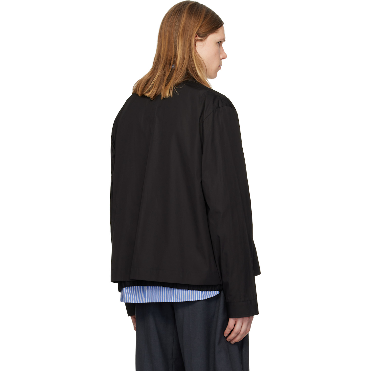  Sacai Black Poplin Jacket 