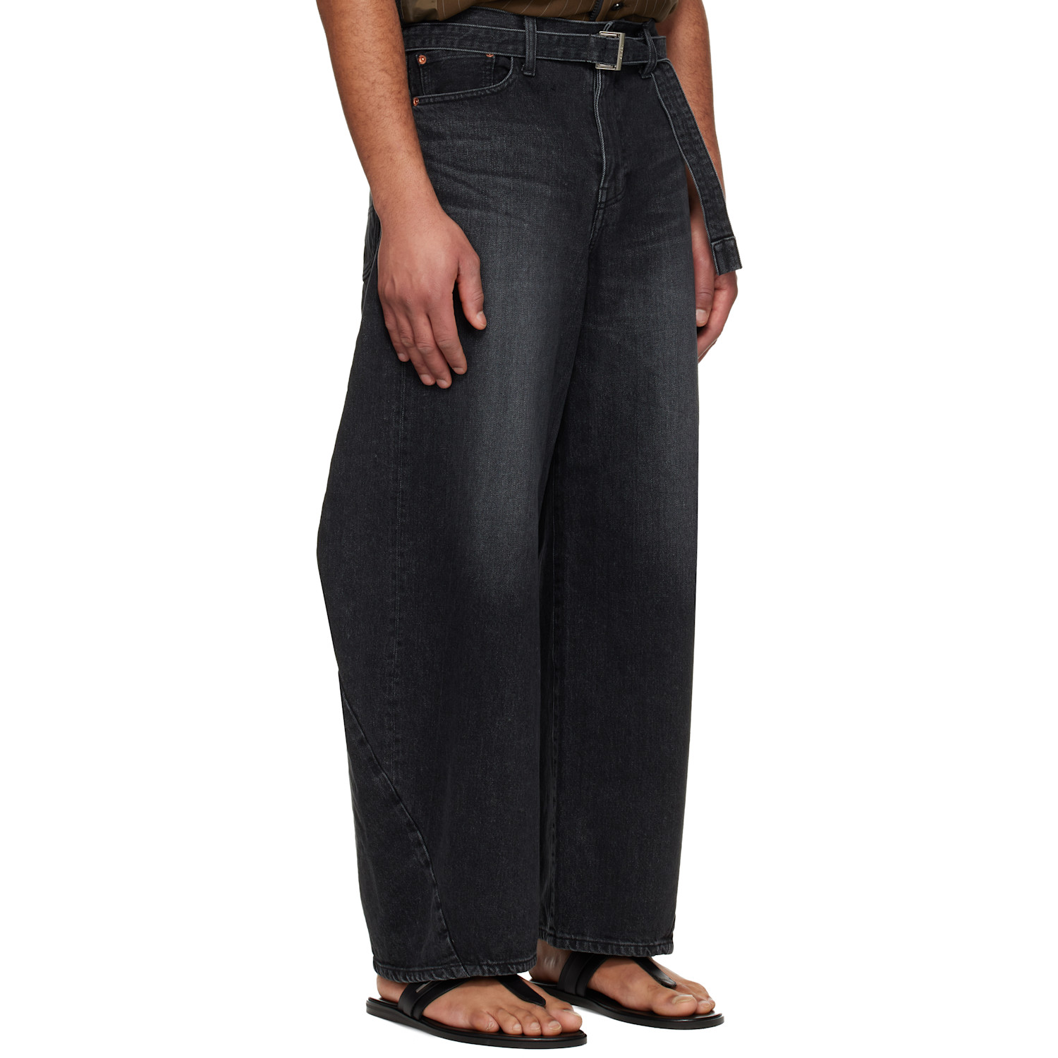  Sacai Black Faded Jeans 