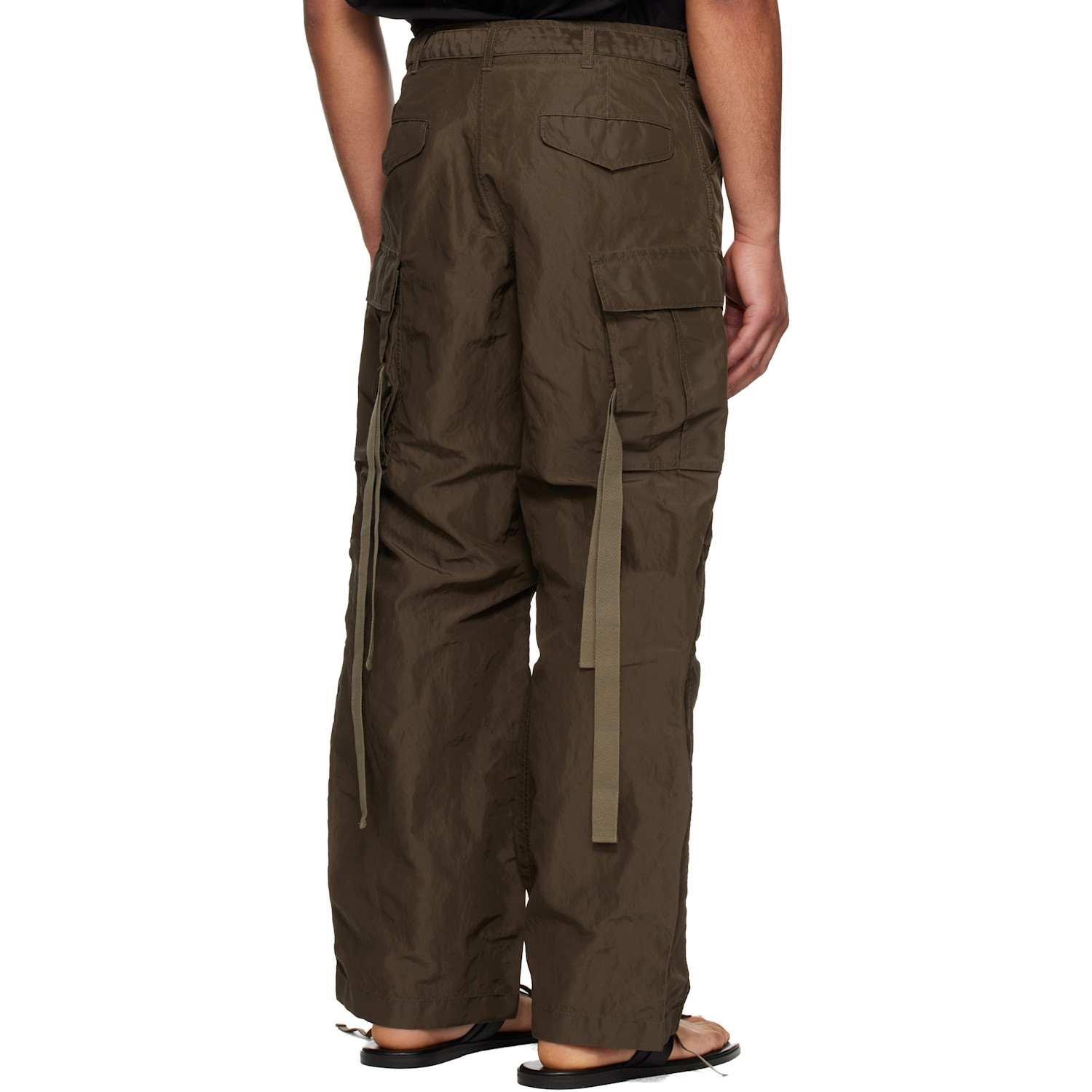  Sacai Khaki Treated Nylon Twill Cargo Pants 