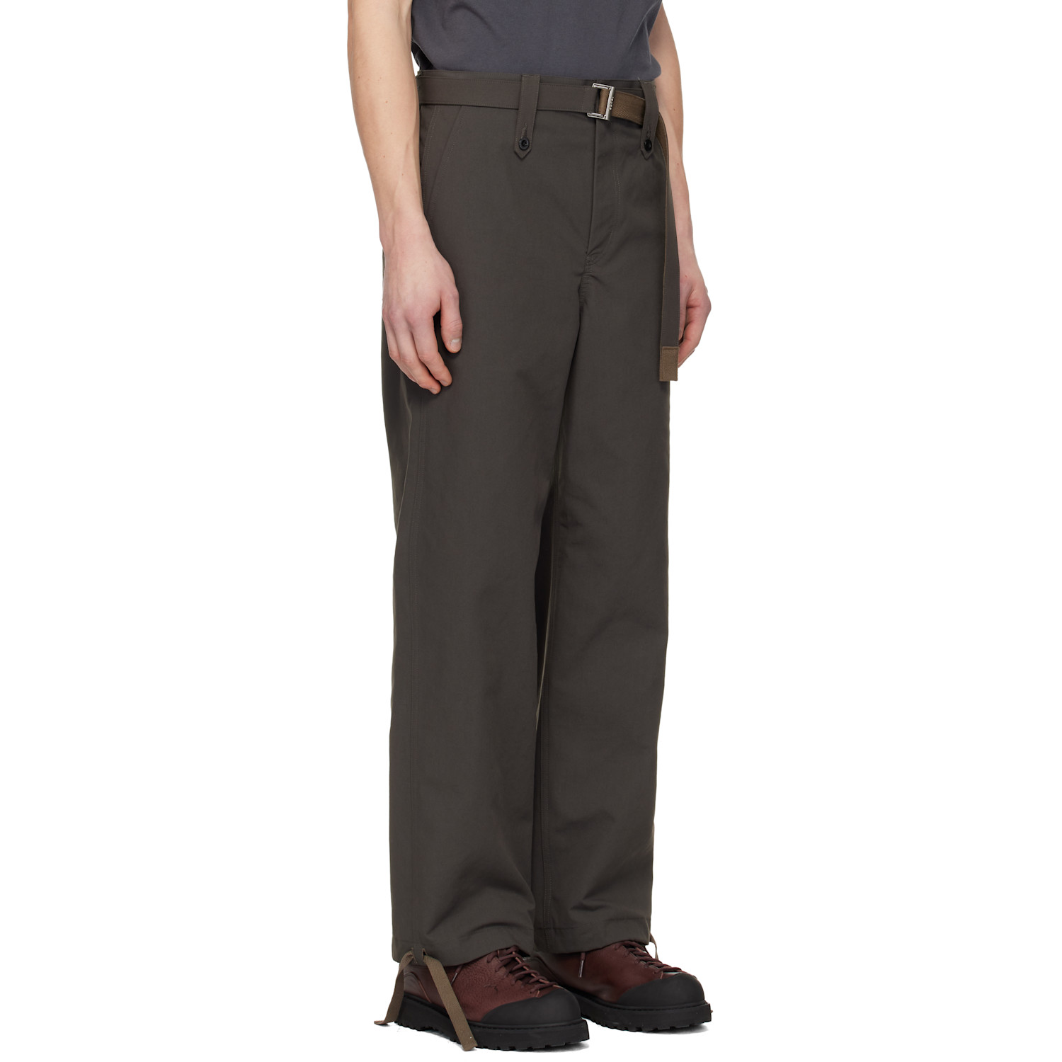  Sacai Khaki Weathercloth Trousers 