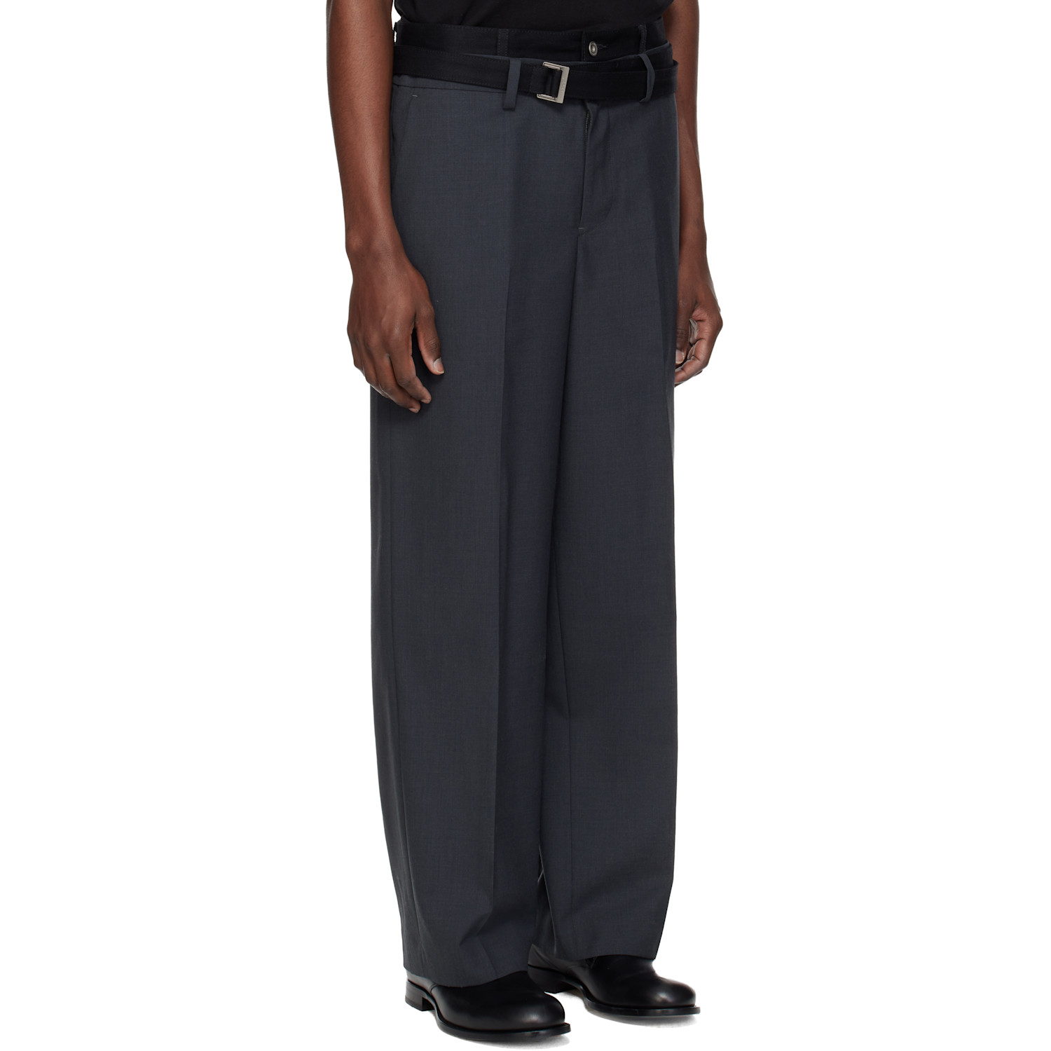  Sacai Gray Suiting & Denim Trousers 