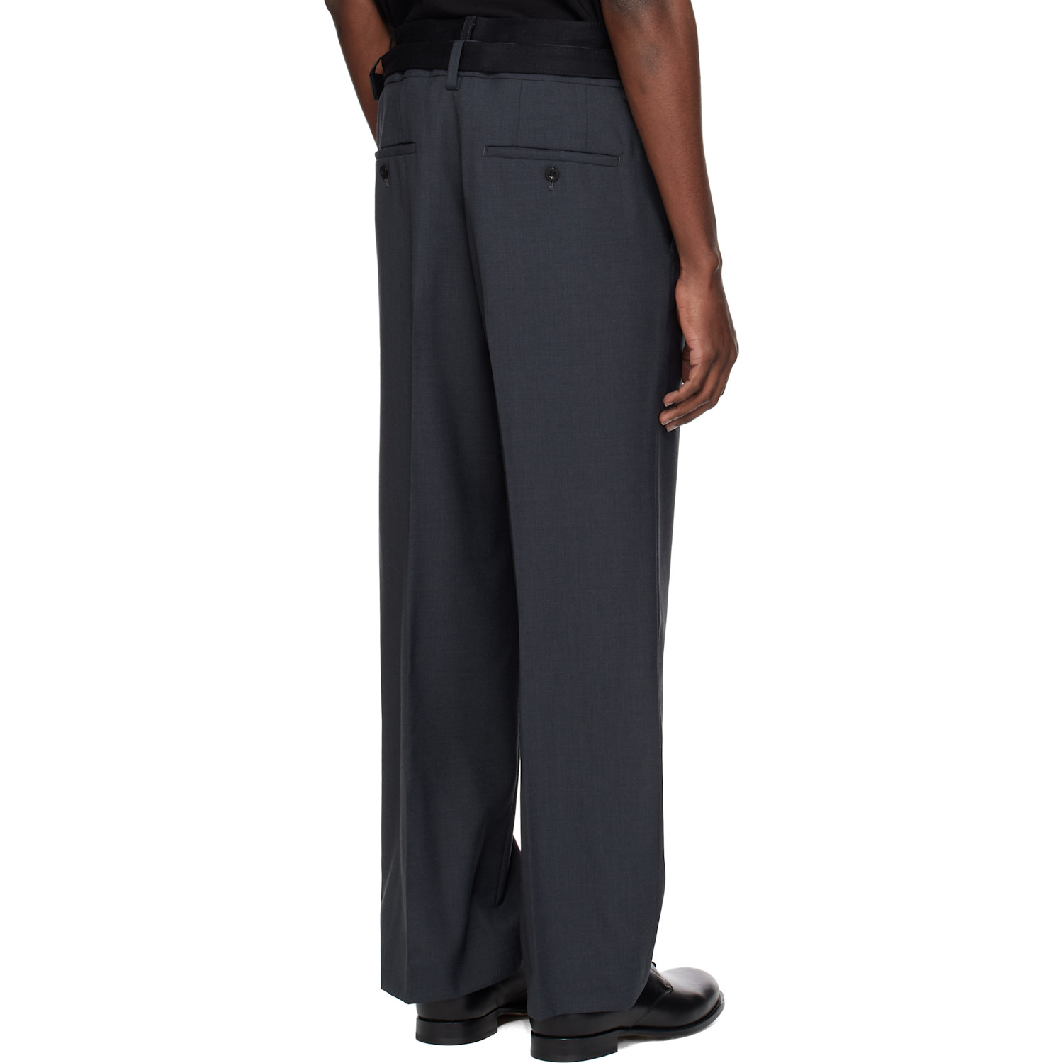  Sacai Gray Suiting & Denim Trousers 