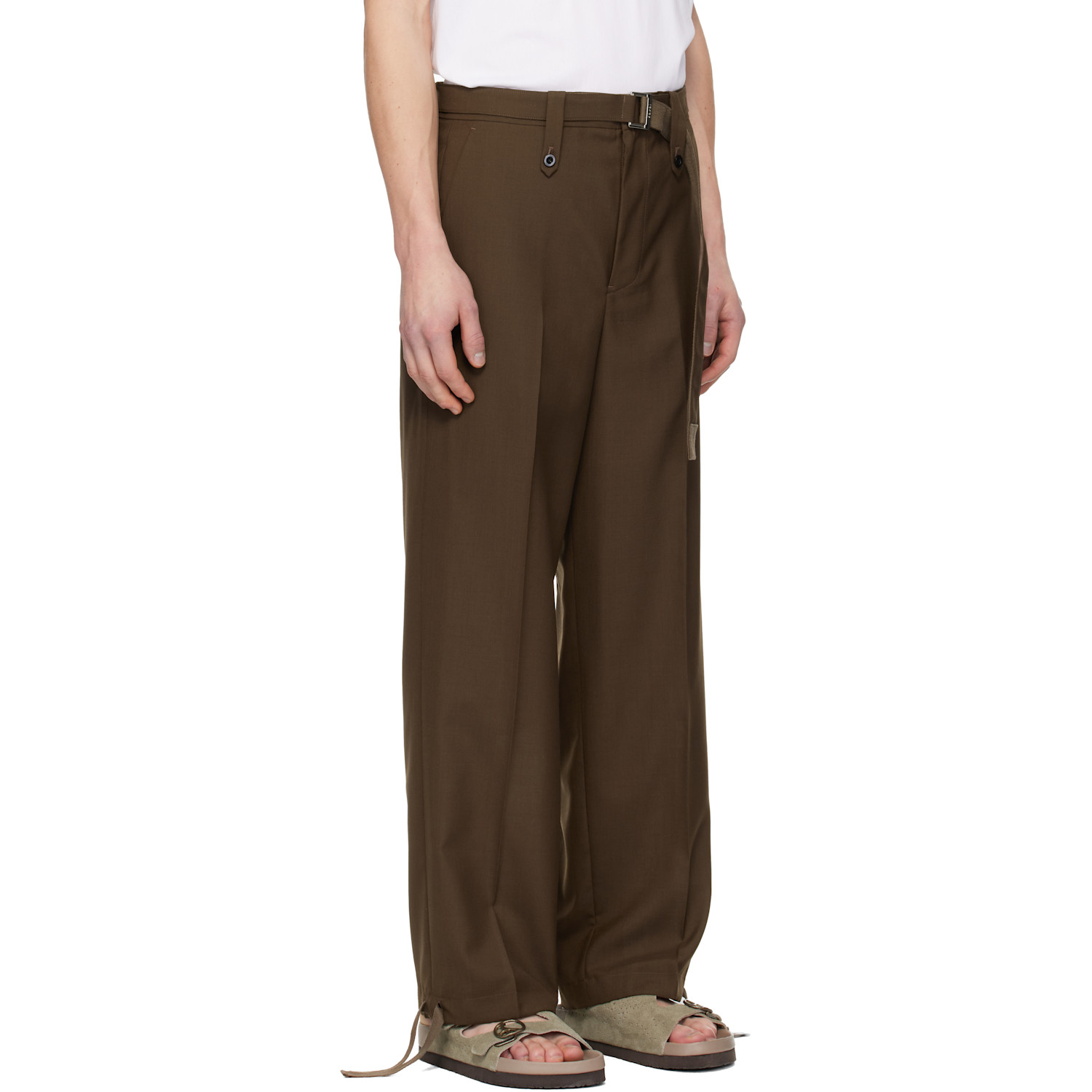  Sacai Brown Suiting Trousers 