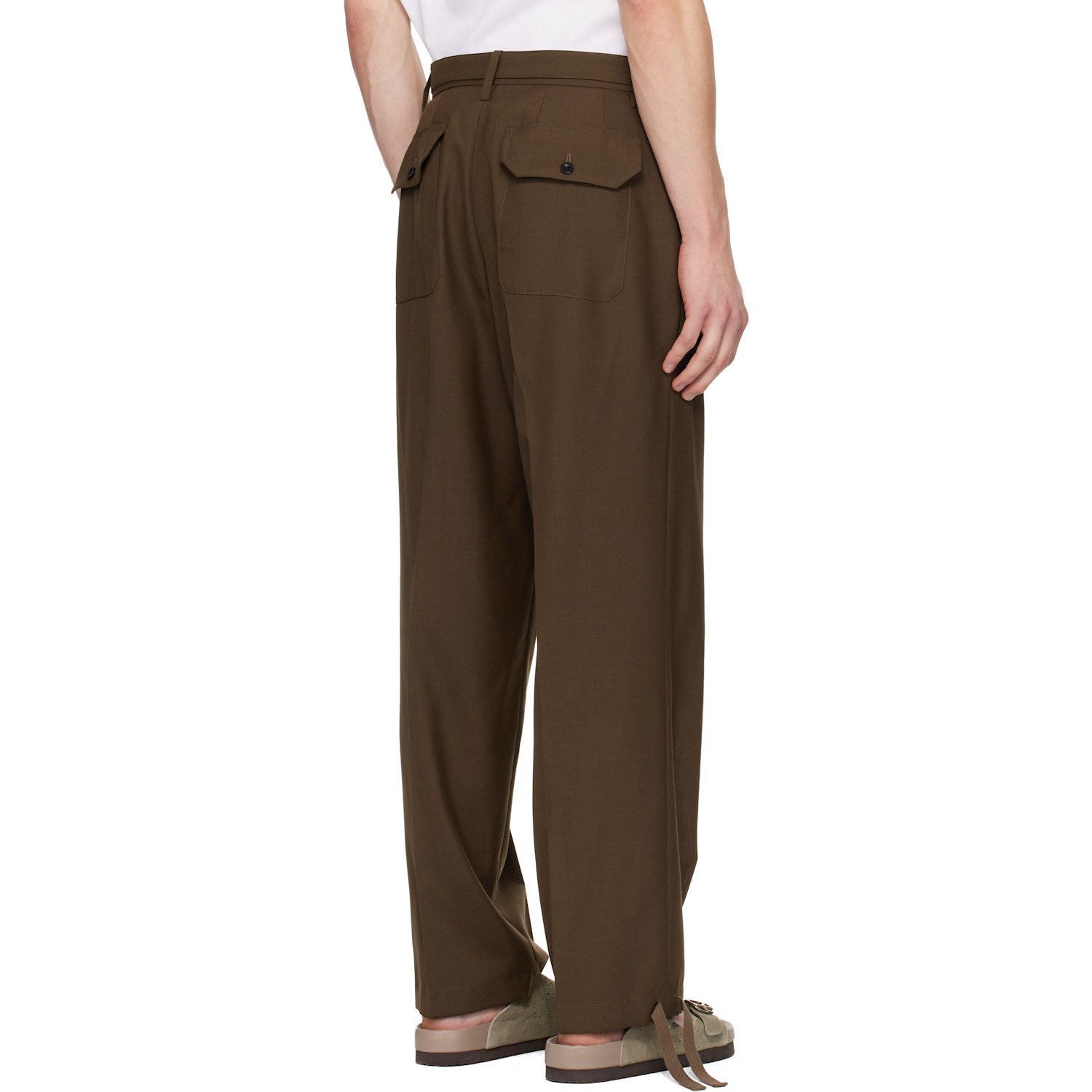  Sacai Brown Suiting Trousers 