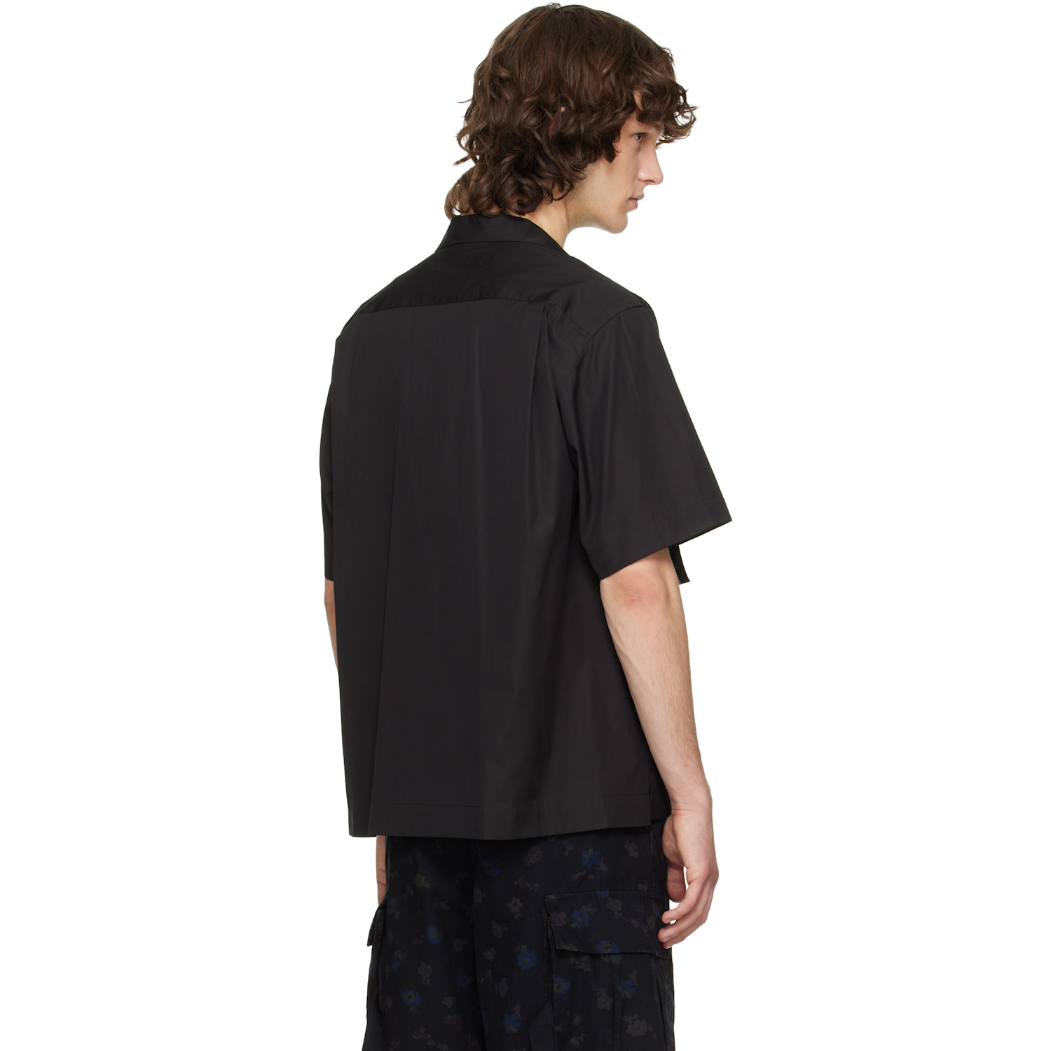  Sacai Black Poplin Shirt 