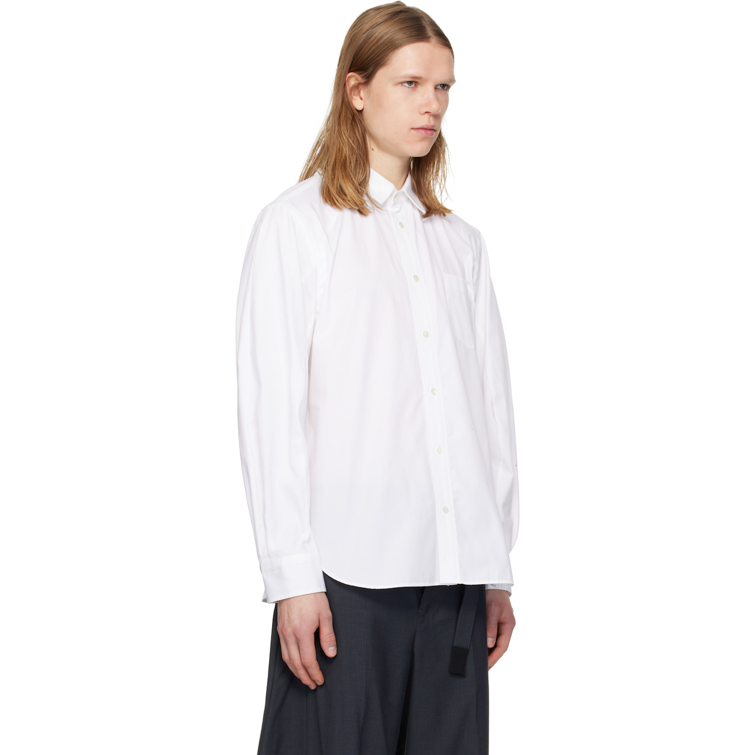  Sacai White Poplin Shirt 