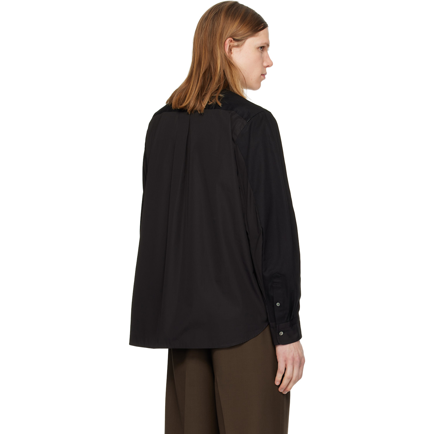  Sacai Black Poplin Shirt 
