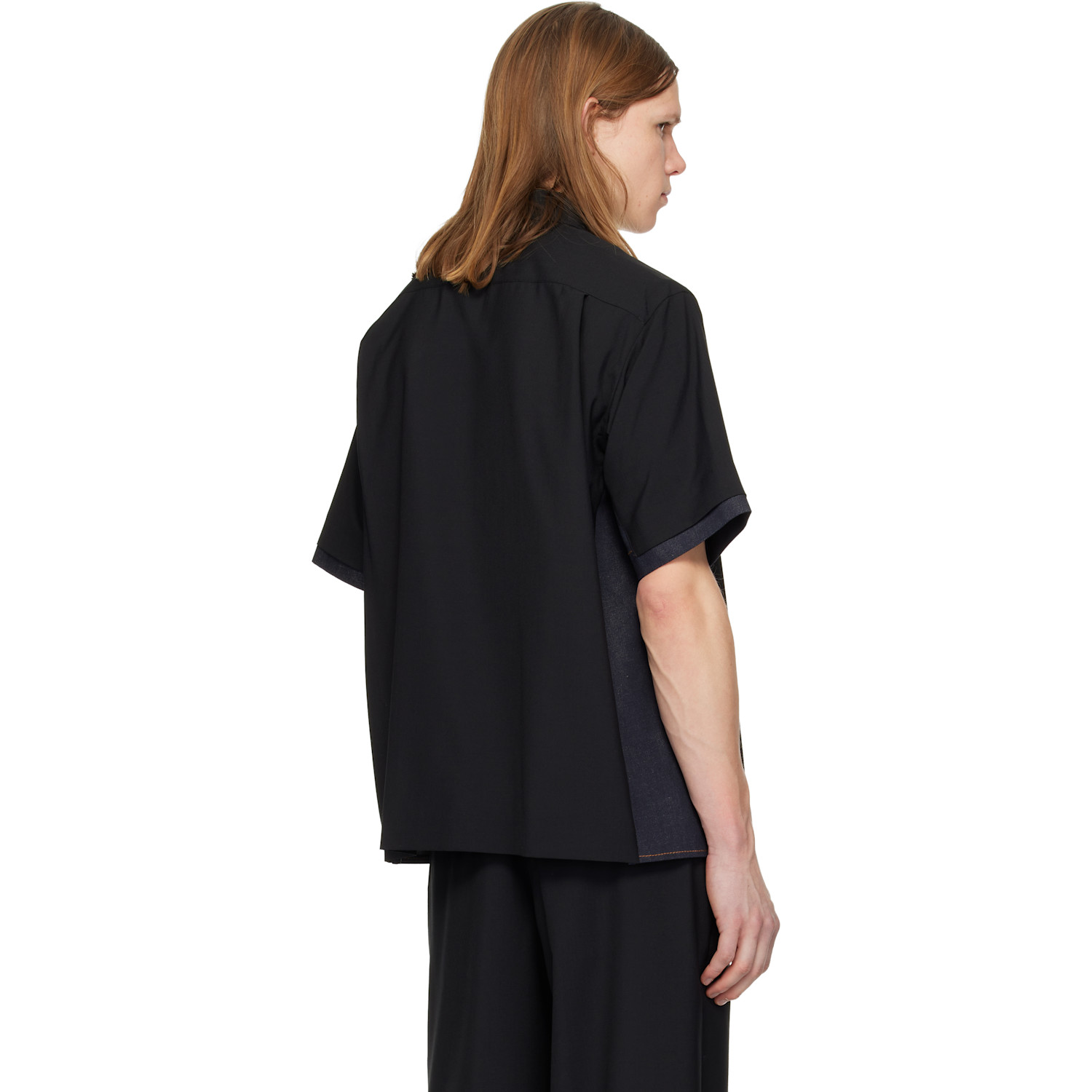  Sacai Black Suiting & Denim Shirt 