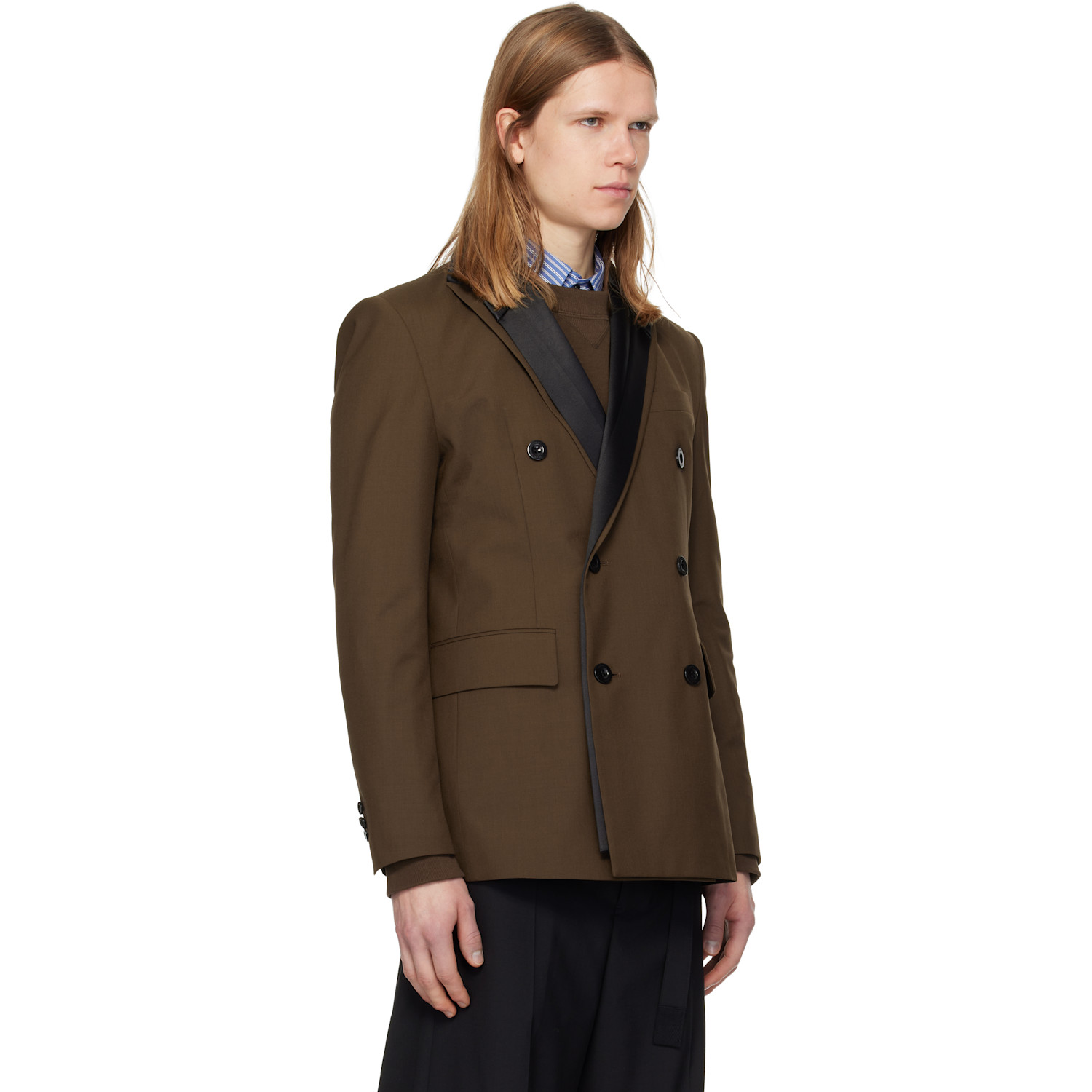  Sacai Brown Suiting Blazer 