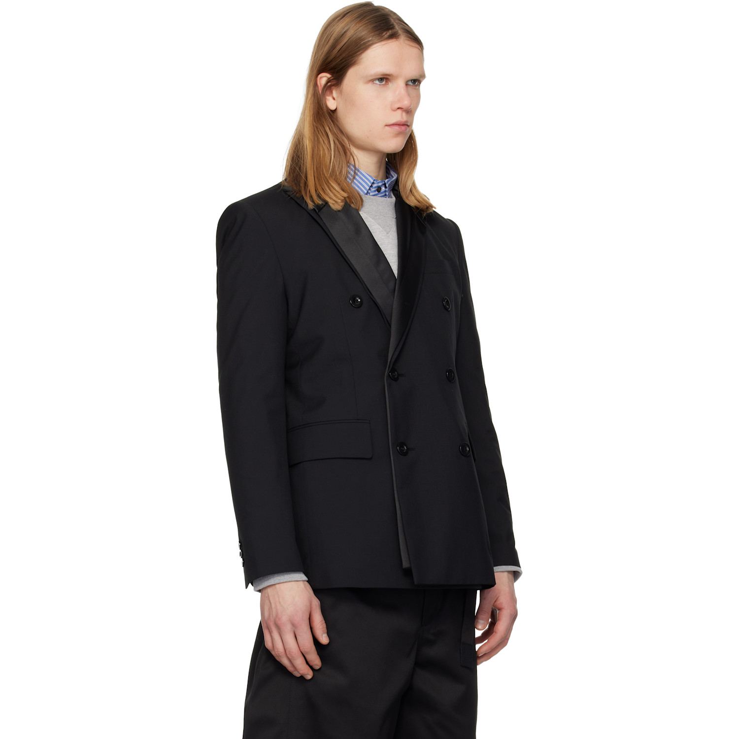  Sacai Black Suiting Blazer 
