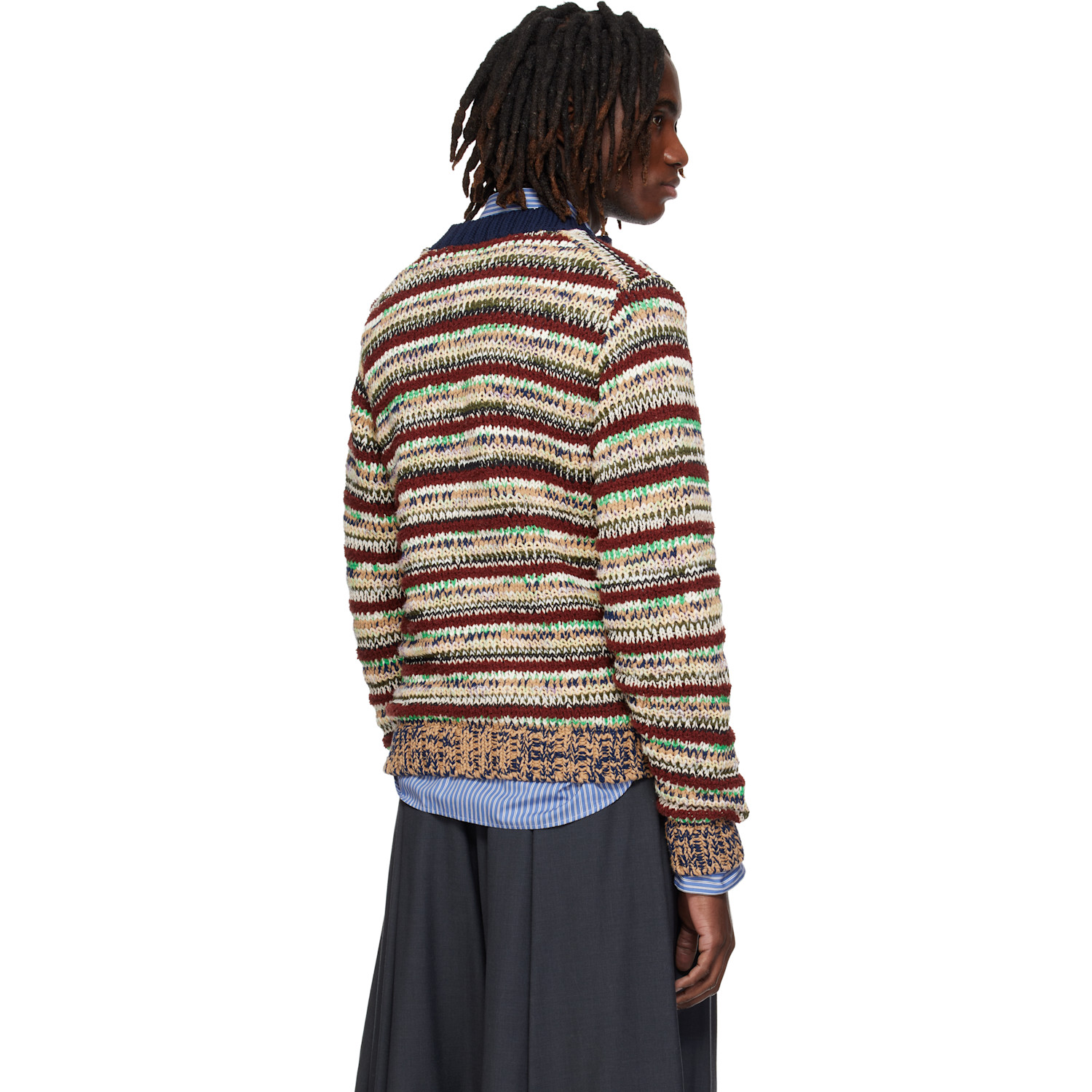  Sacai Multicolor Mix Knit Blouson Cardigan 