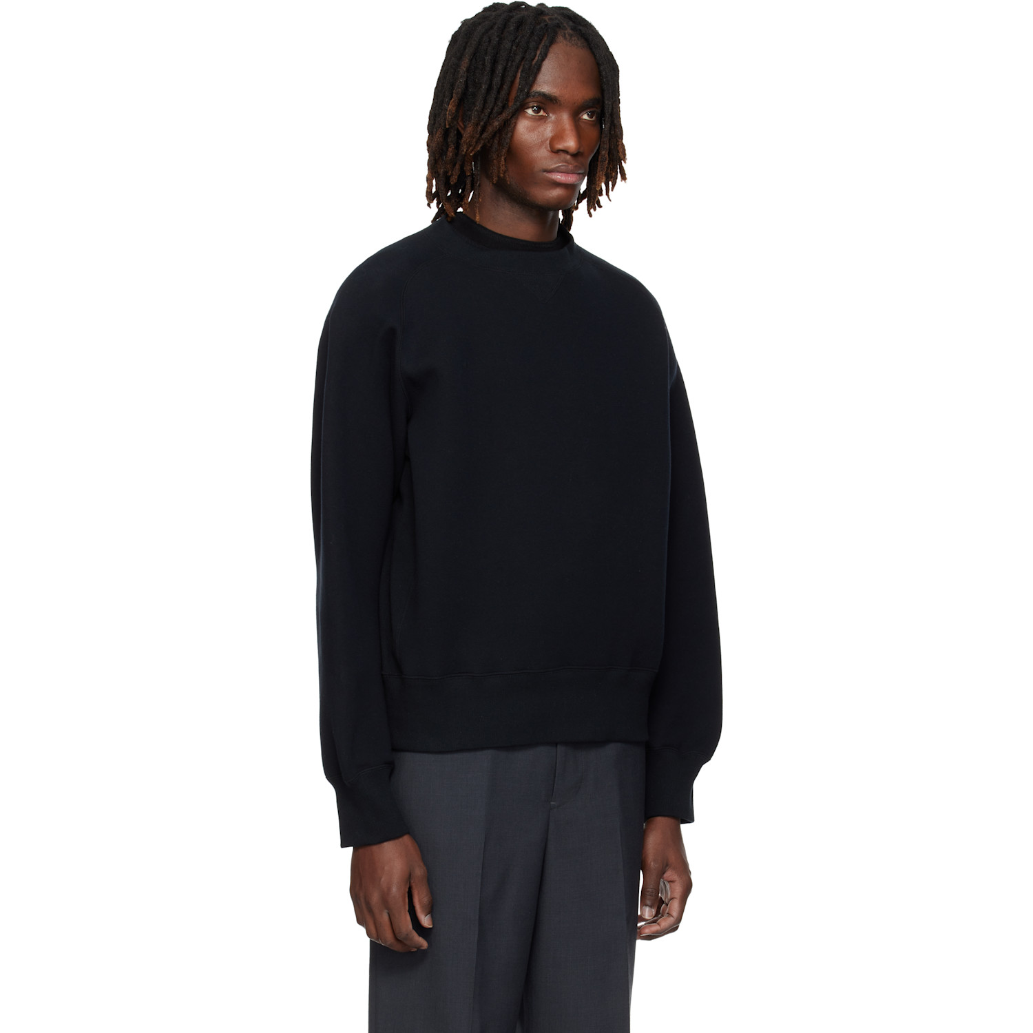  Sacai Black Sponge Pullover Sweatshirt 