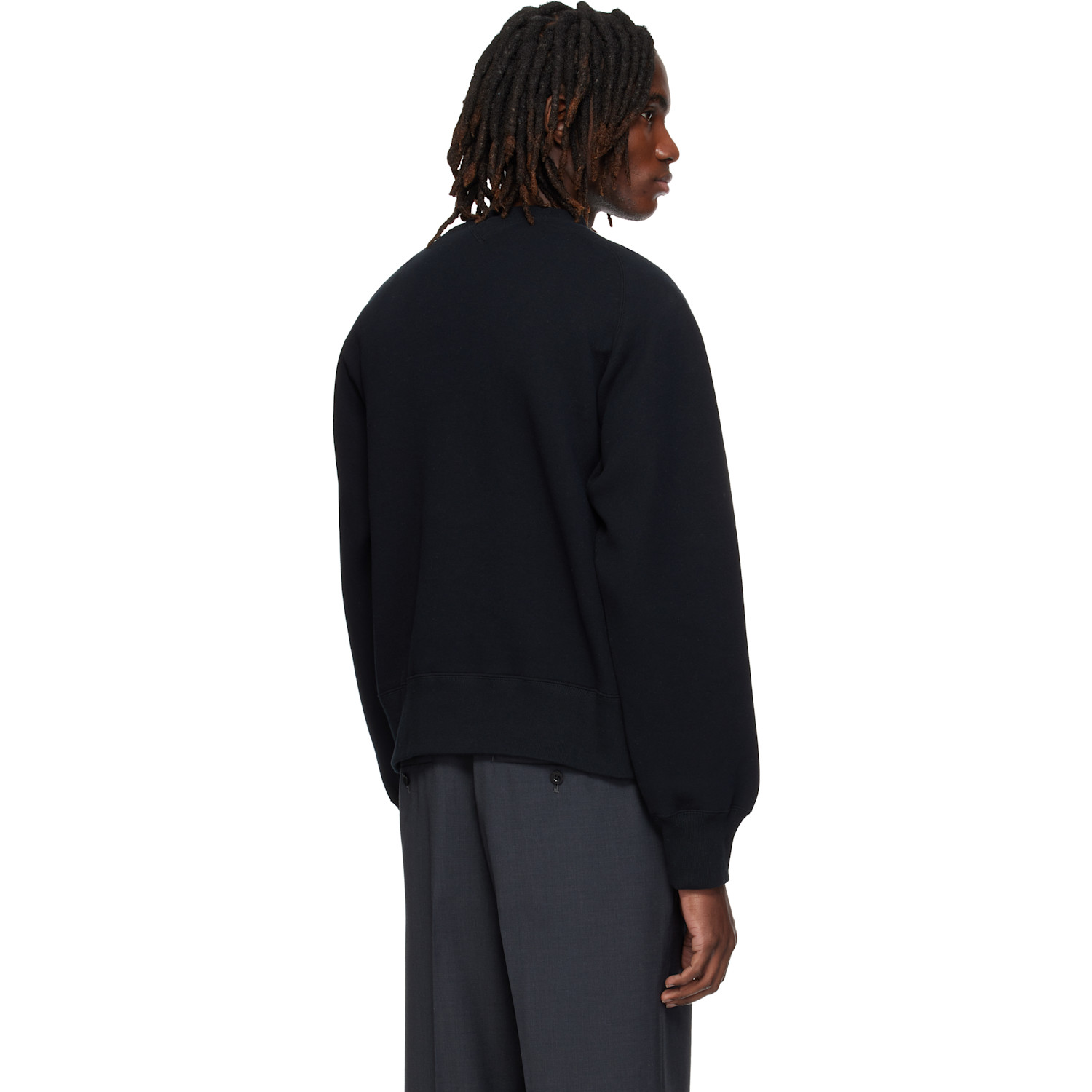  Sacai Black Sponge Pullover Sweatshirt 