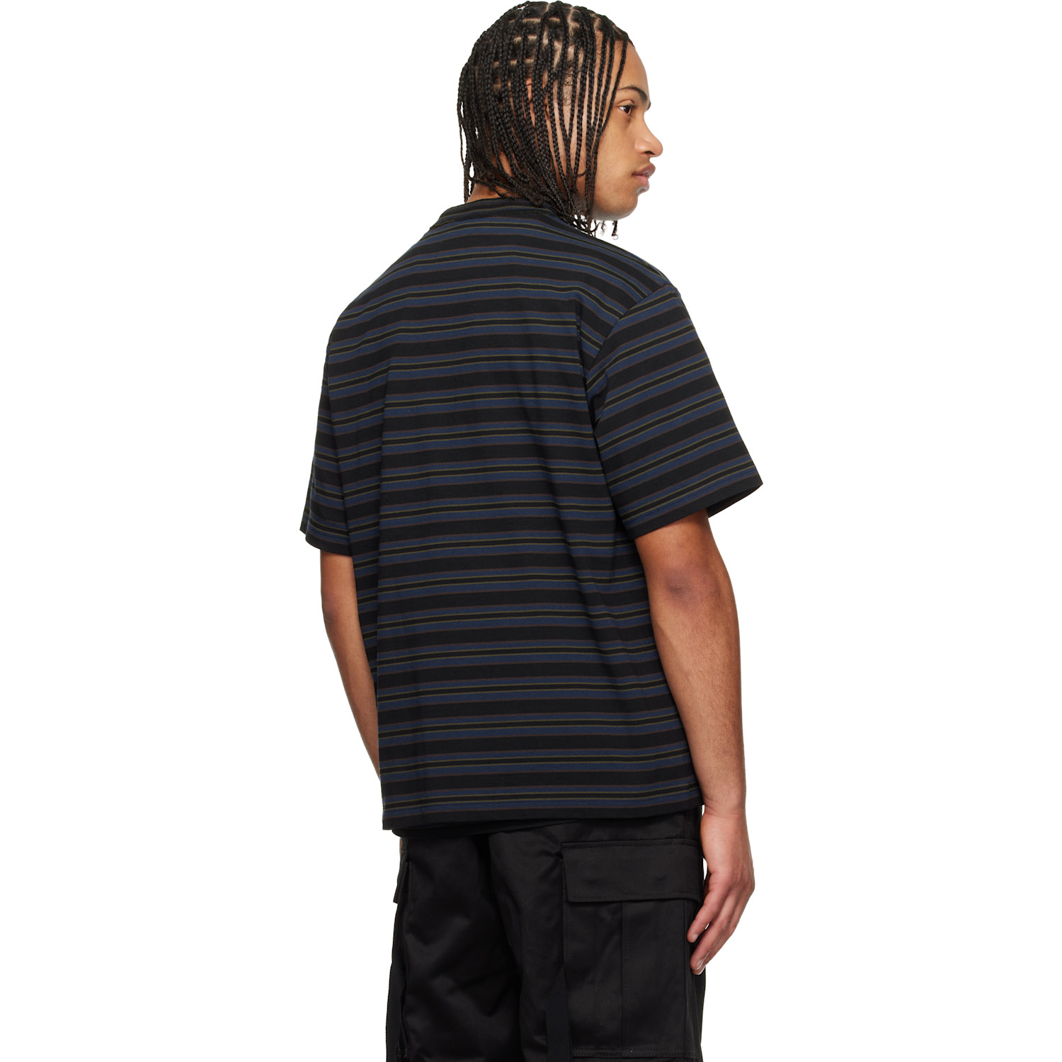 Sacai Navy Horizontal Stripe T-shirt 
