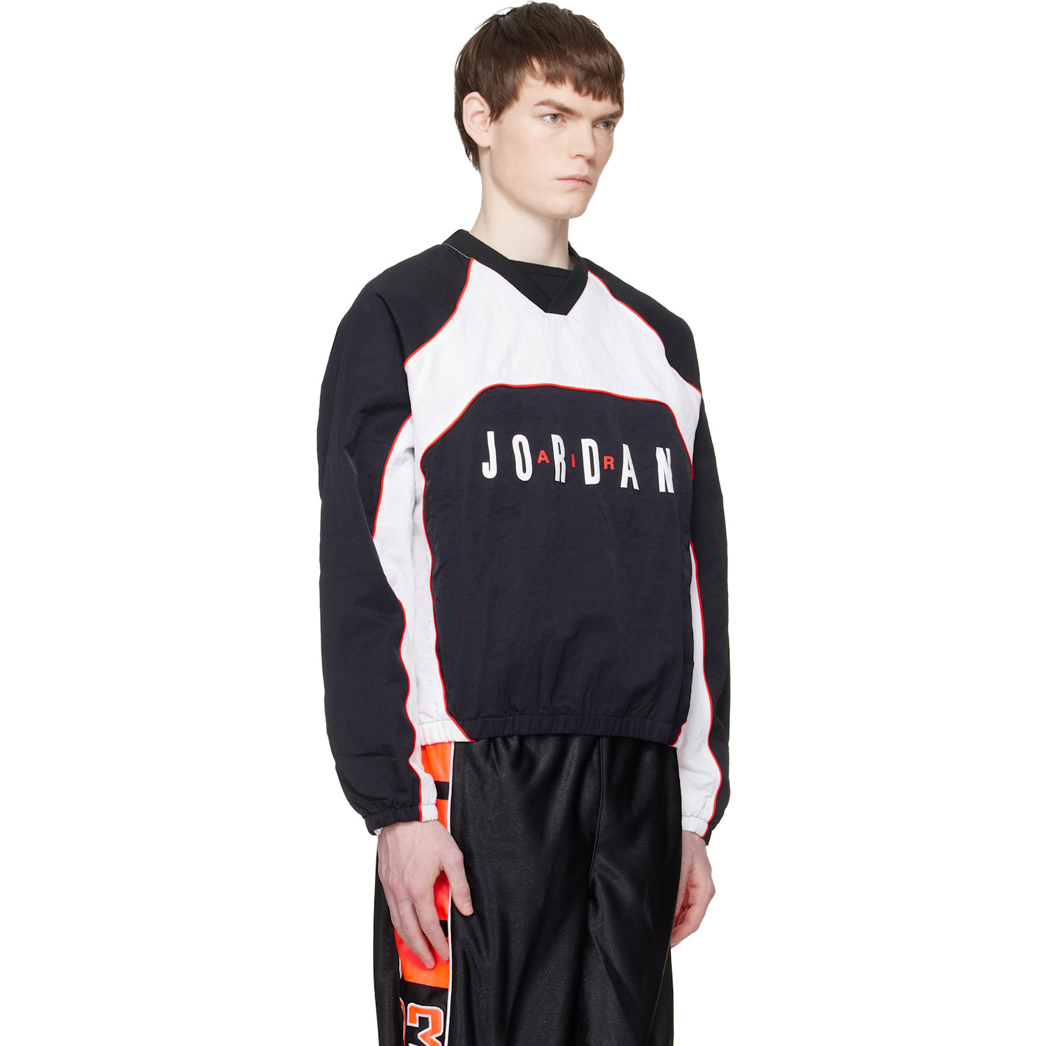  Nike Jordan Black & White Jordan Flight Track Jacket 