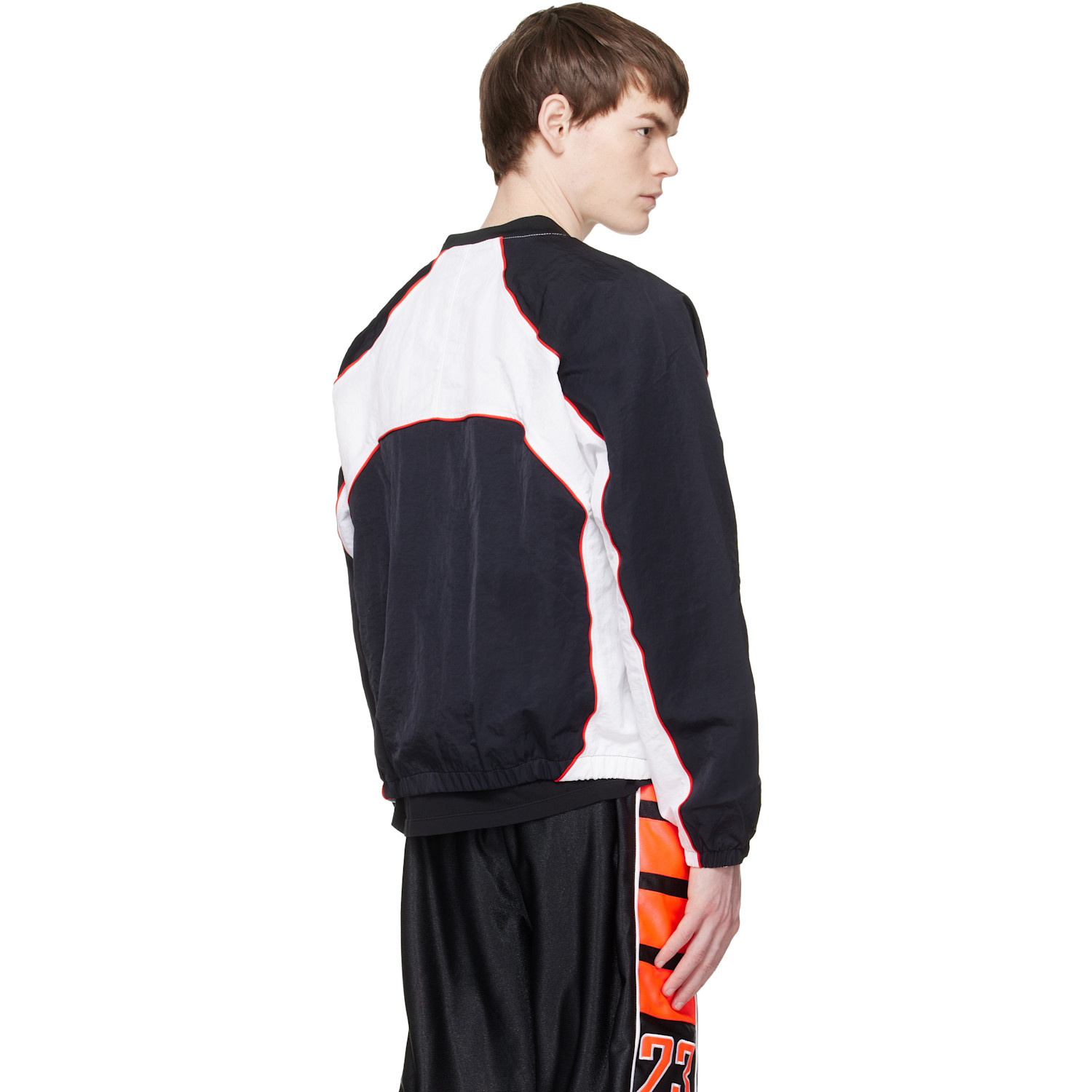  Nike Jordan Black & White Jordan Flight Track Jacket 