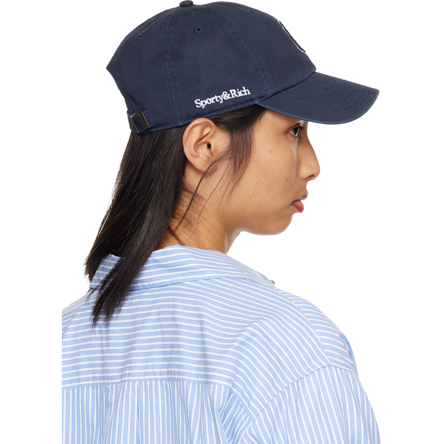  Sporty & Rich Navy '47 Edition Yankees Serif Outline Cap 