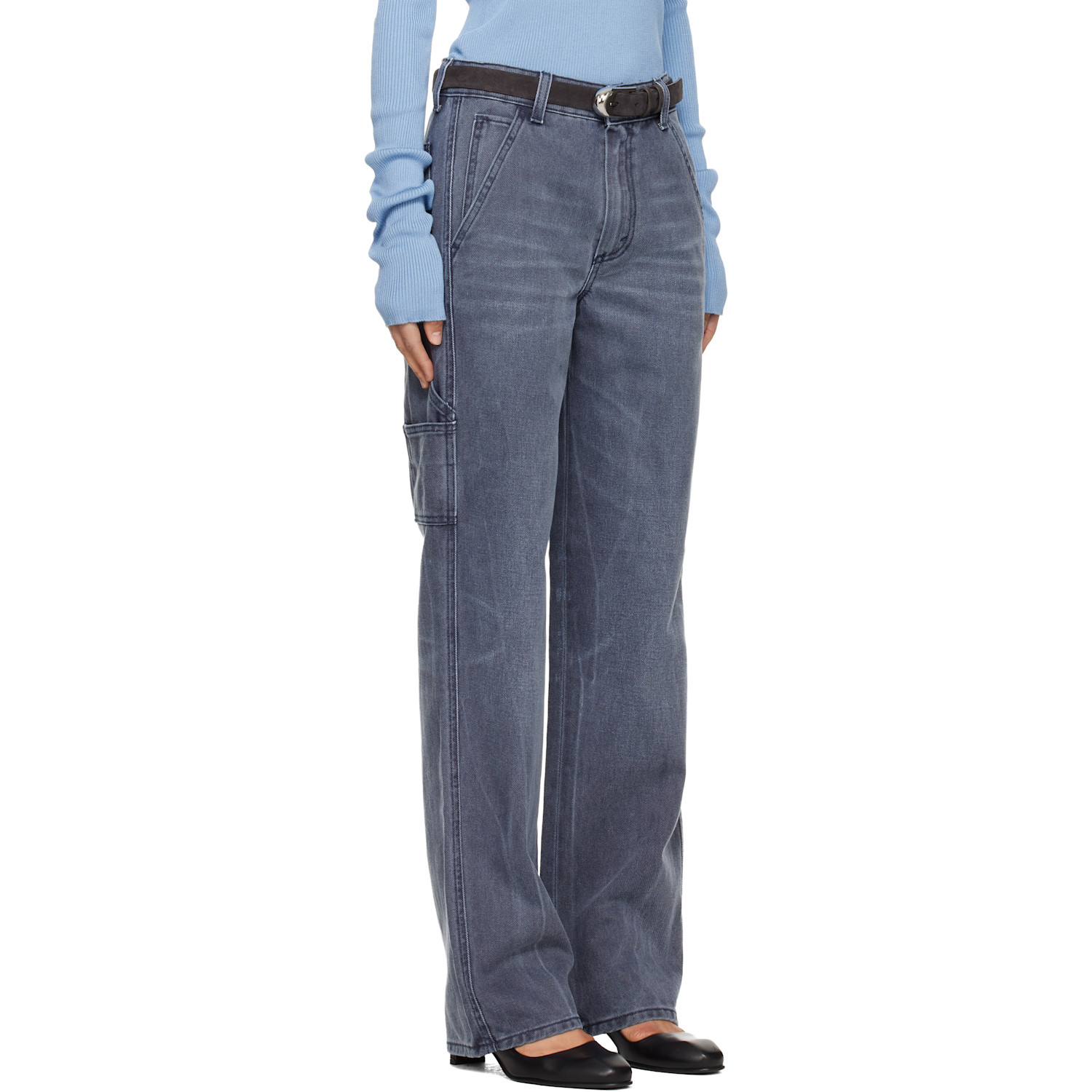  6397 Navy Long Painter Jeans 