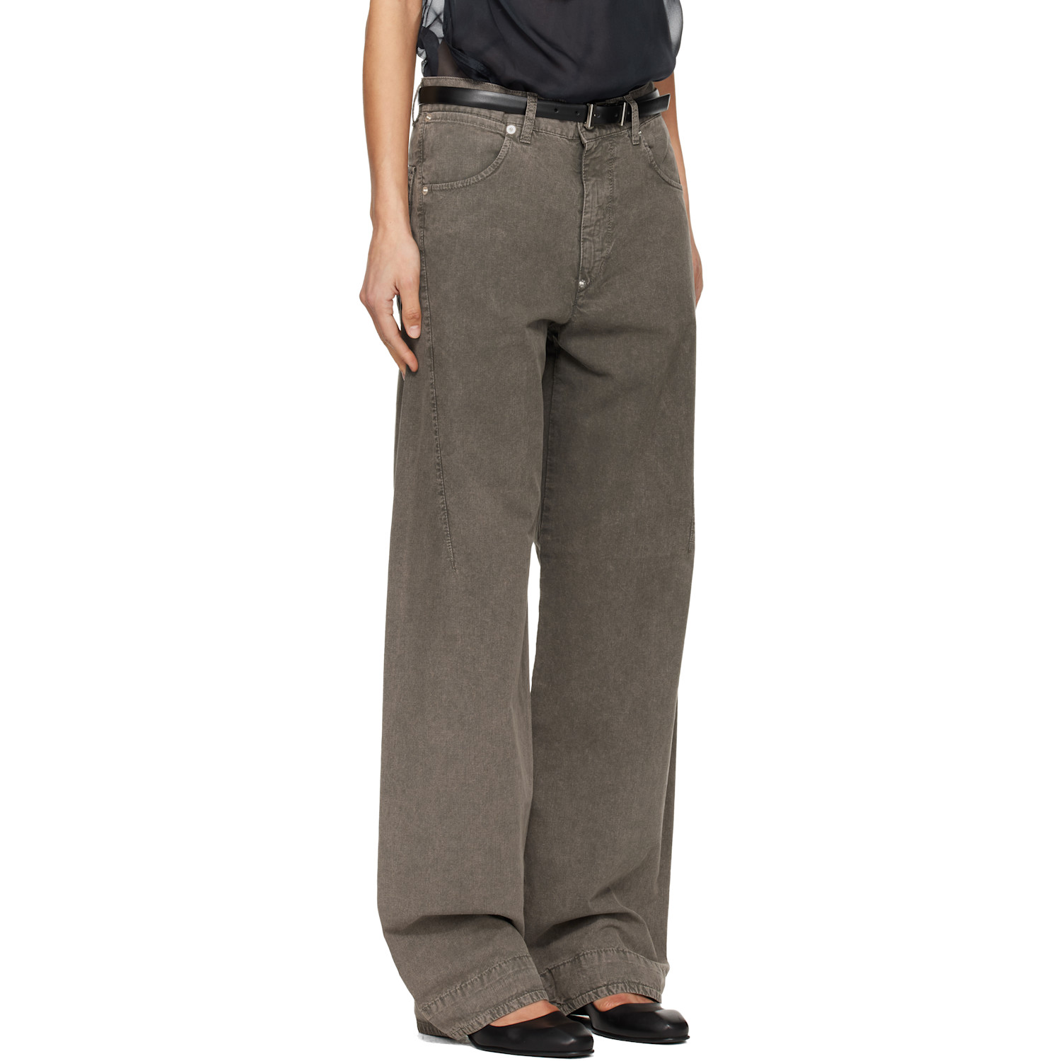  6397 Gray Darted Jeans 