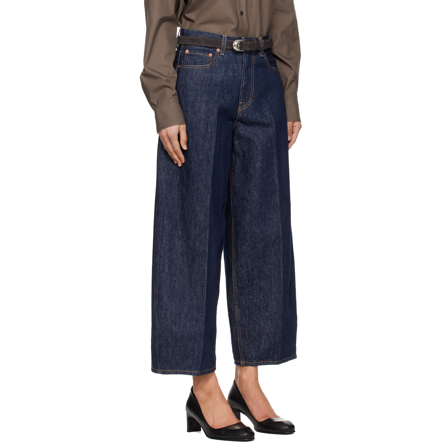  6397 Blue Cropped Roomy Jeans 