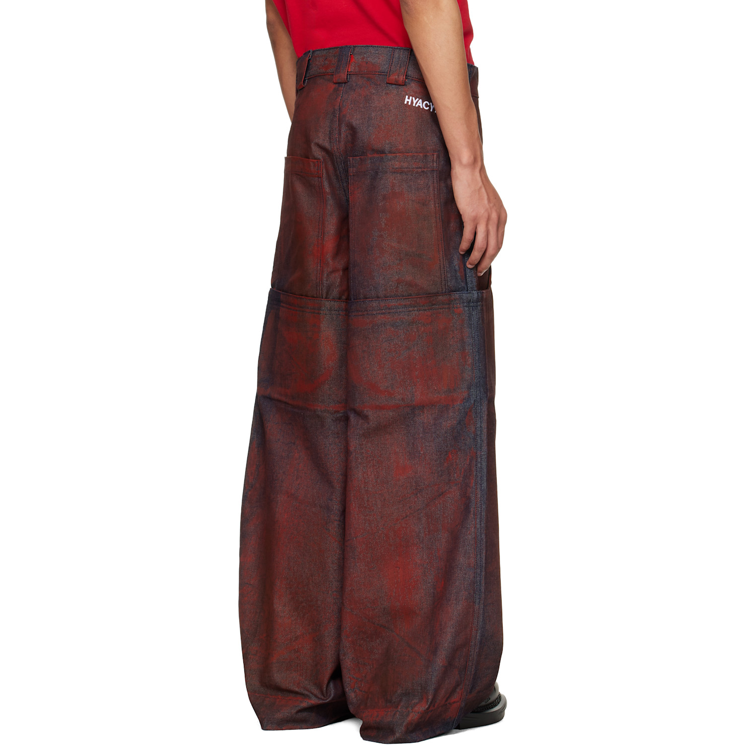  Hyacyn Red Sevar Rof Low Pocket Painted Jeans 