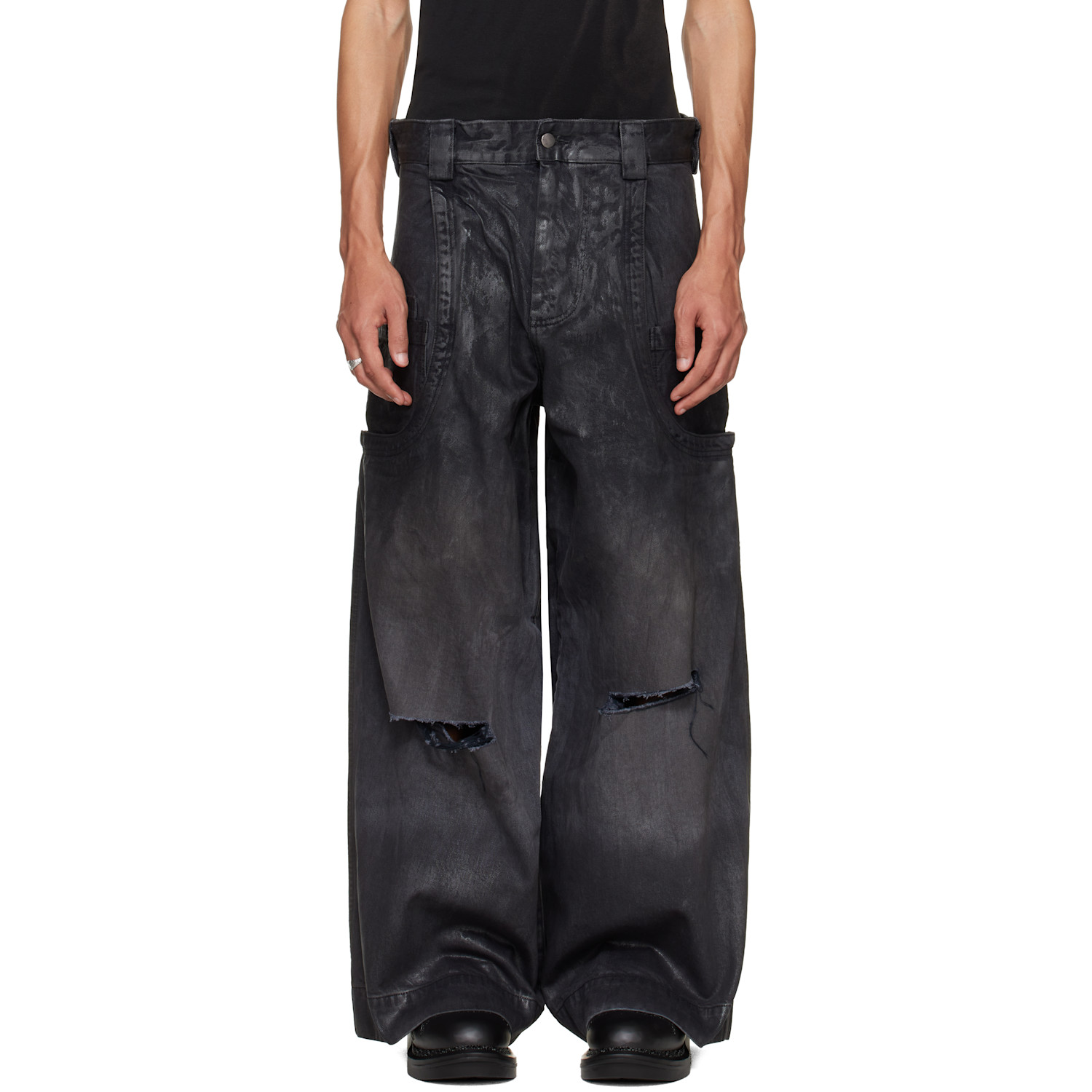 HYACYN Black Sevar Rof Low Pocket Jeans