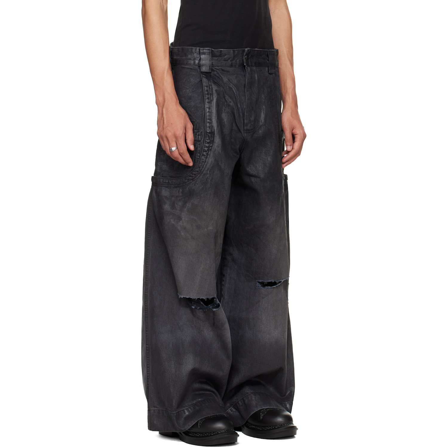  Hyacyn Black Sevar Rof Low Pocket Jeans 