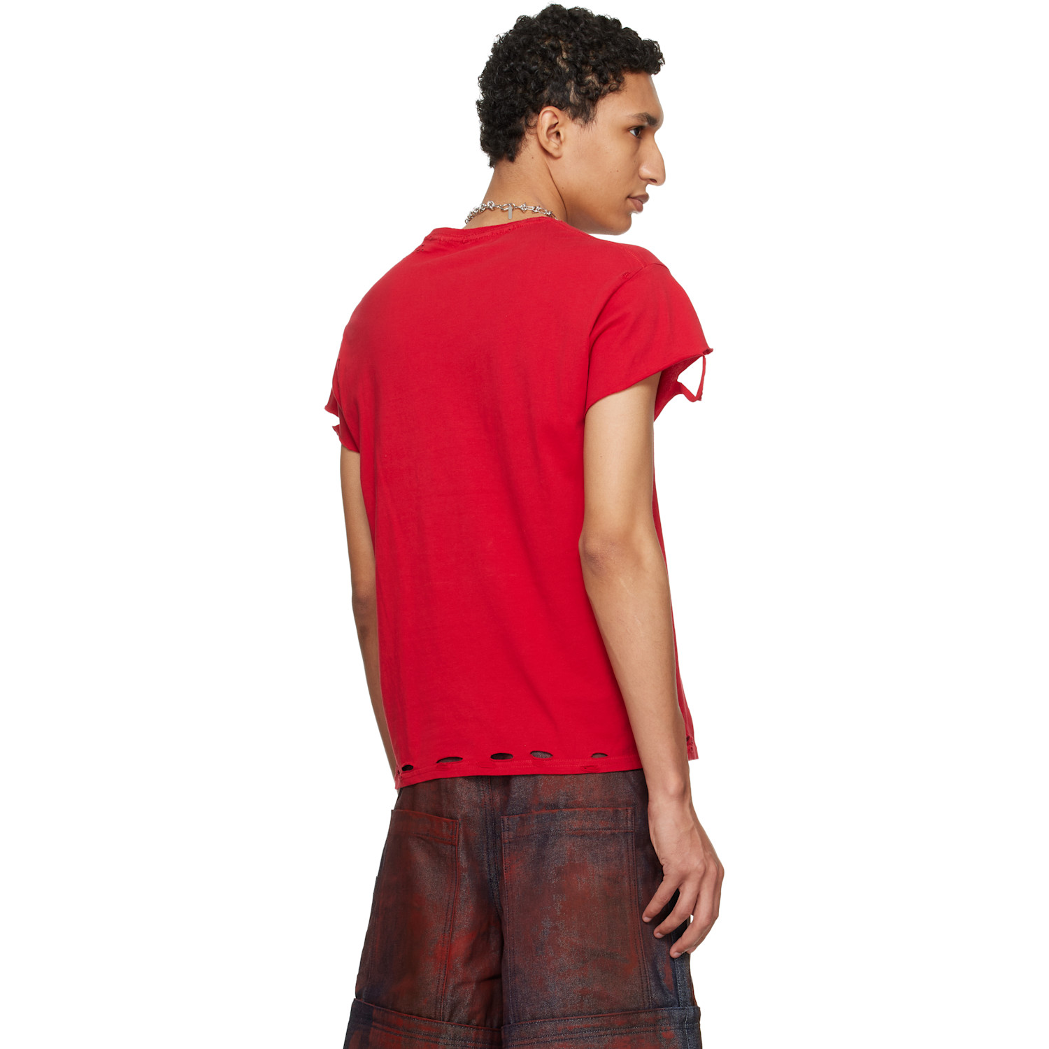  Hyacyn Red Eet Distressed Gloves T-shirt 