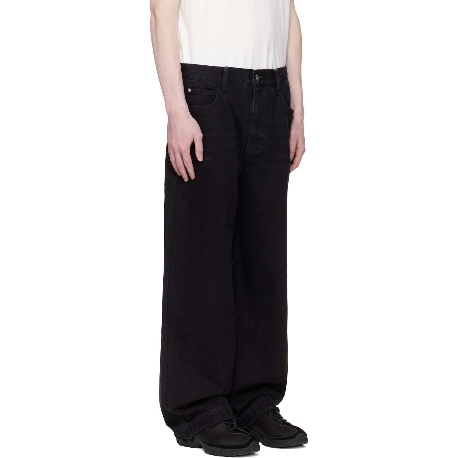  Re;code Black Raw-edged Denim Jeans 