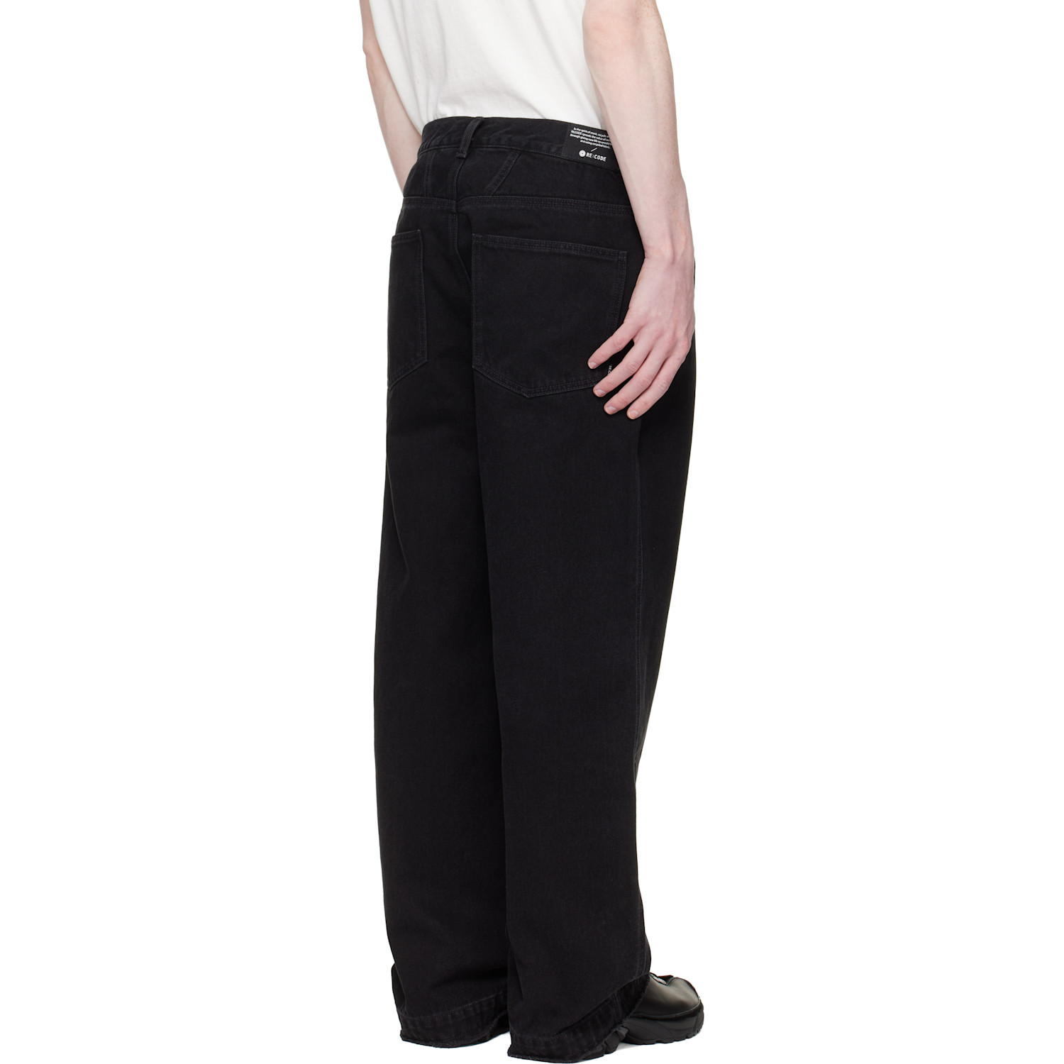  Re;code Black Raw-edged Denim Jeans 