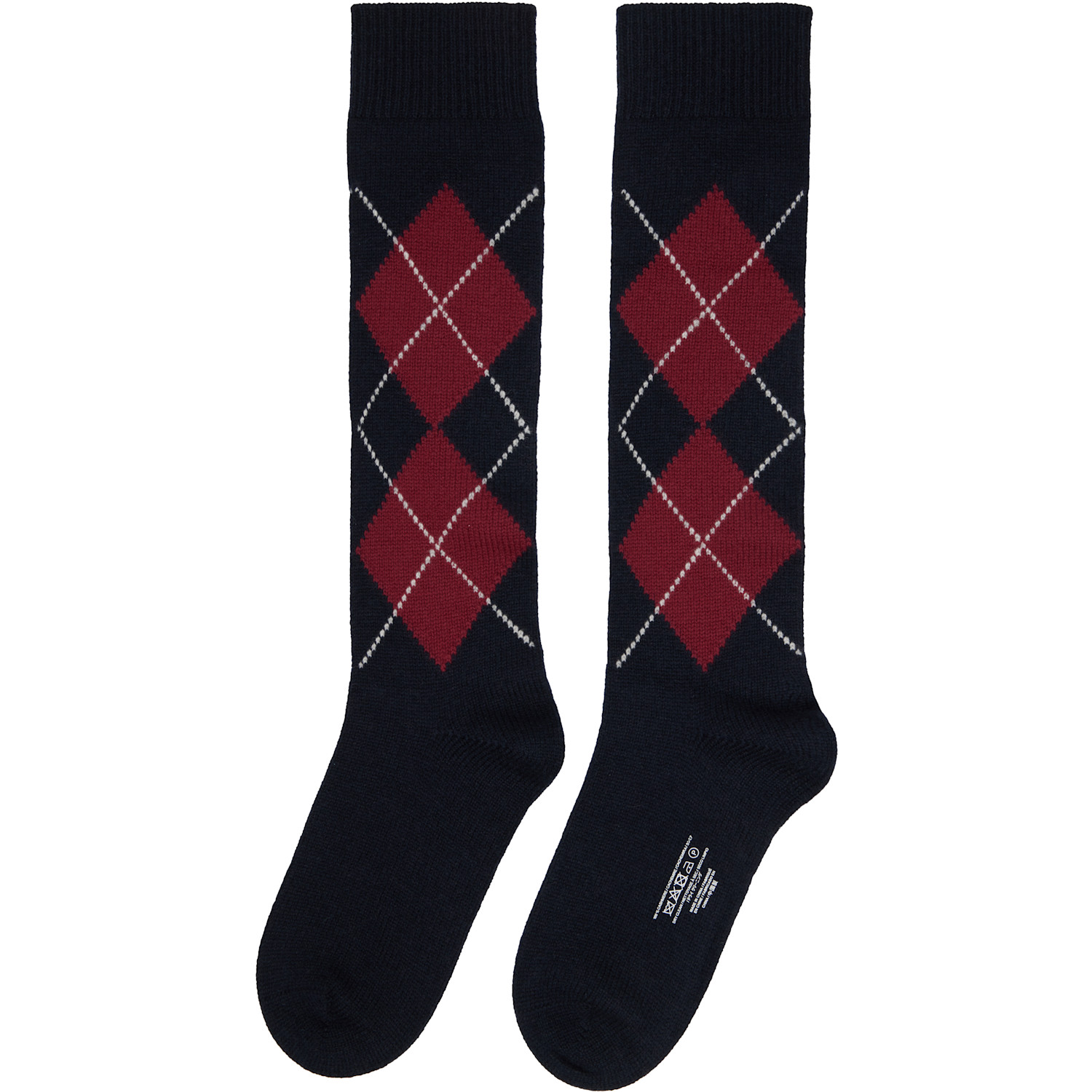  Arch4 Ssense Exclusive Navy & Burgundy Clarke Socks 